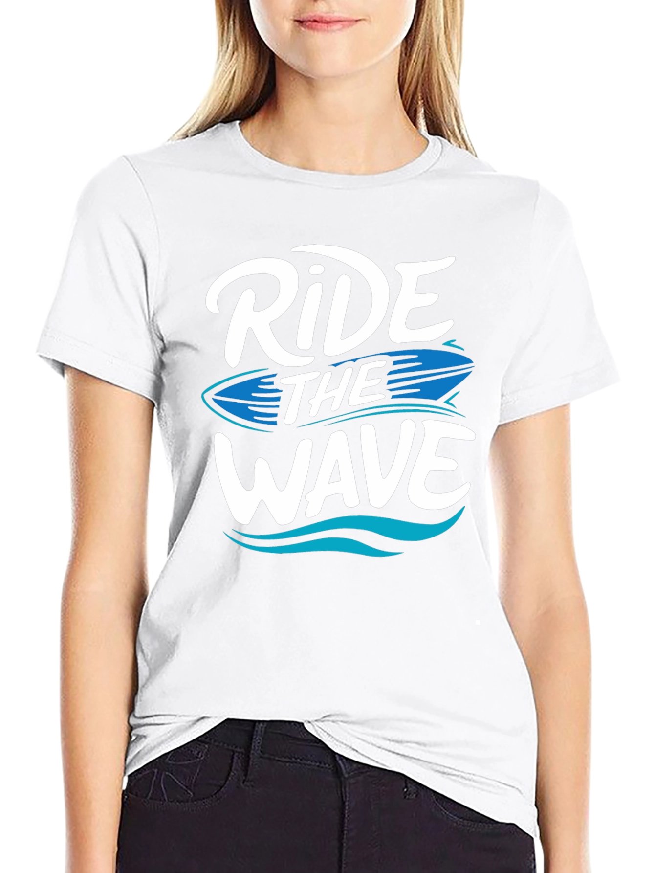 Ride the Wave Graphic Tee - Stylish Surf Design