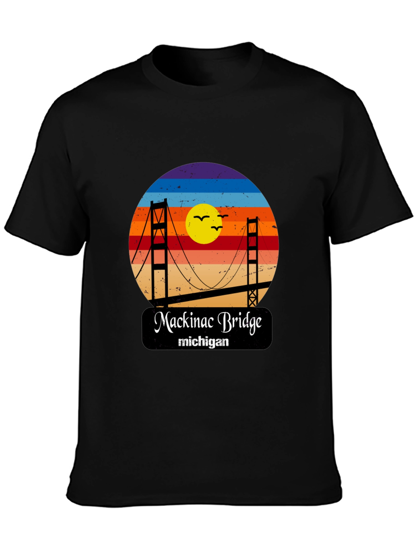 Mackinac Bridge Michigan Graphic T-Shirt