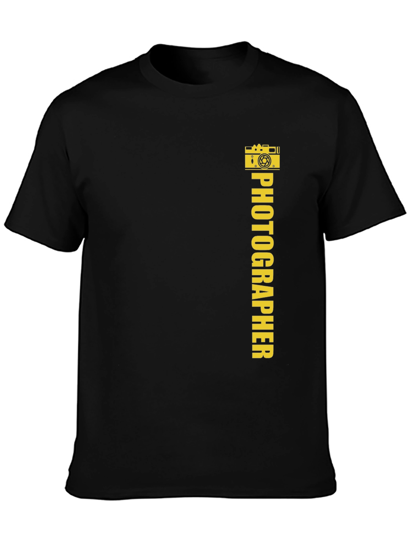 Photographer Graphic Tee - Black Cotton T-Shirt