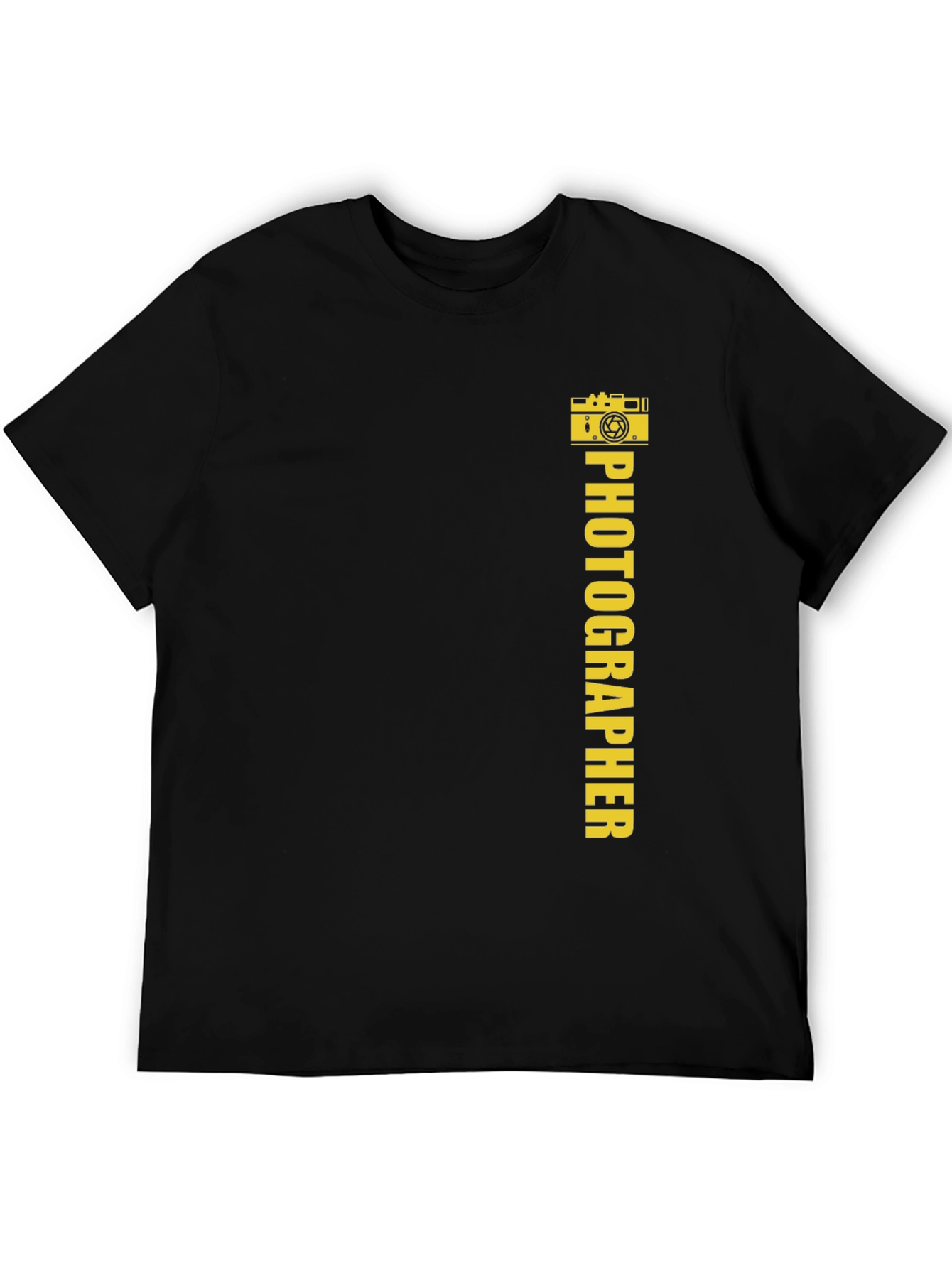 Photographer Graphic Tee - Black Cotton T-Shirt