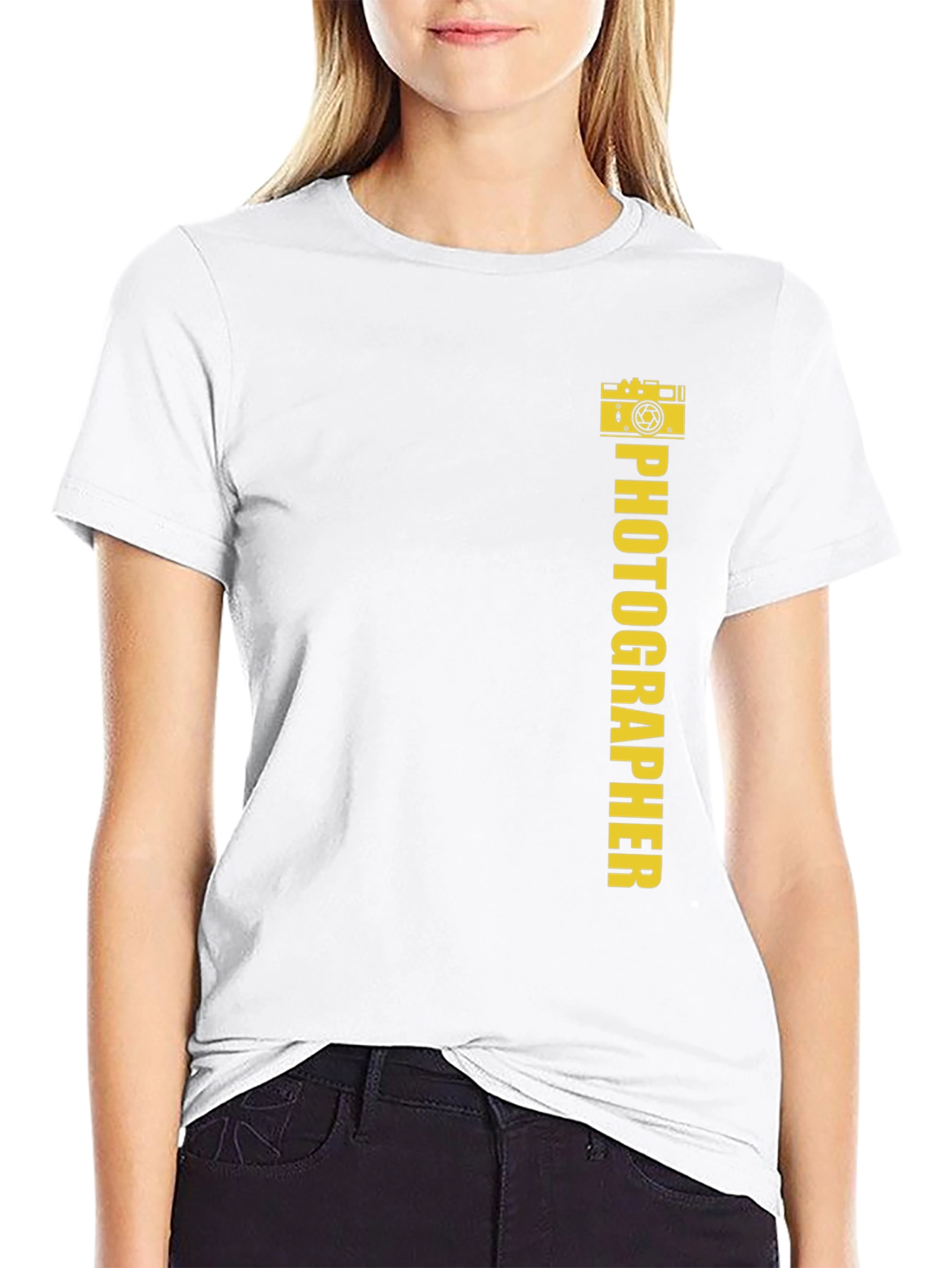 Photographer Graphic Tee - Black Cotton T-Shirt