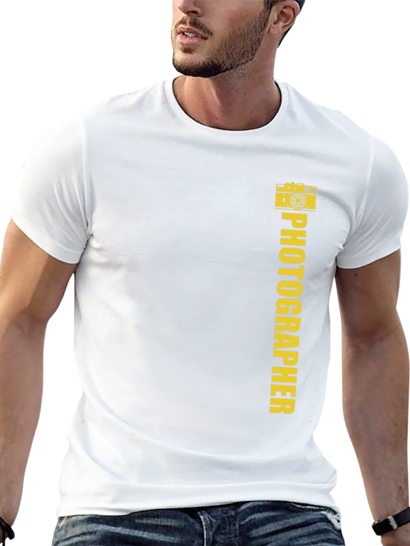 Photographer Graphic Tee - Black Cotton T-Shirt