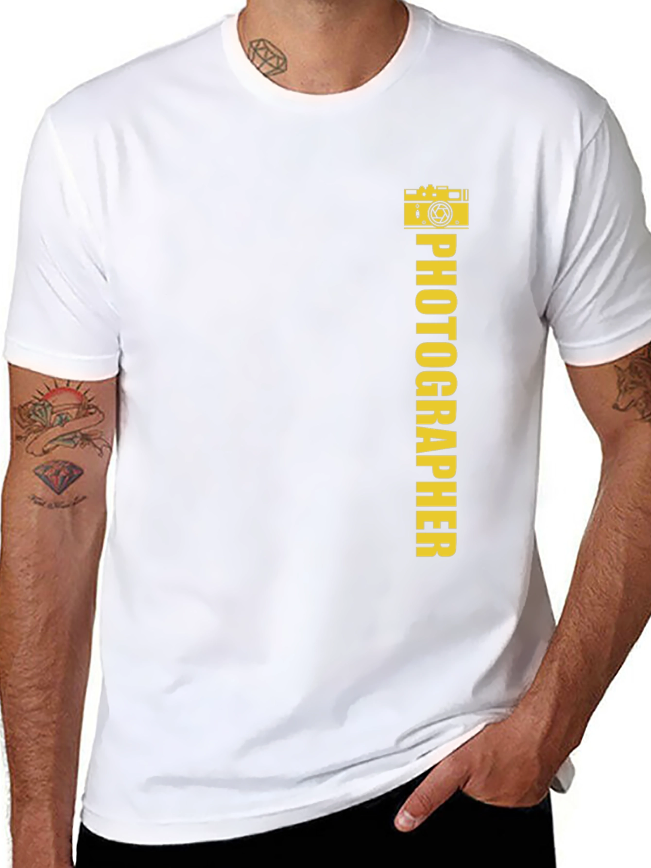 Photographer Graphic Tee - Black Cotton T-Shirt