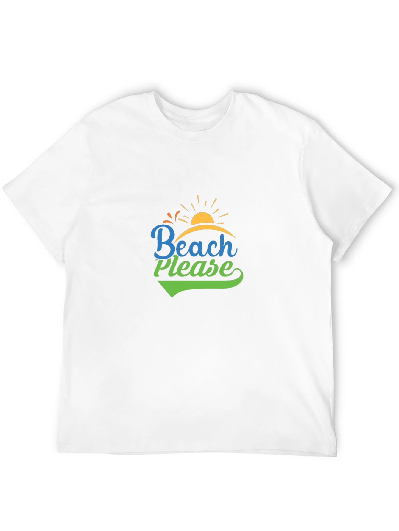 Beach Please T-Shirt - Relaxed Vacation Tee
