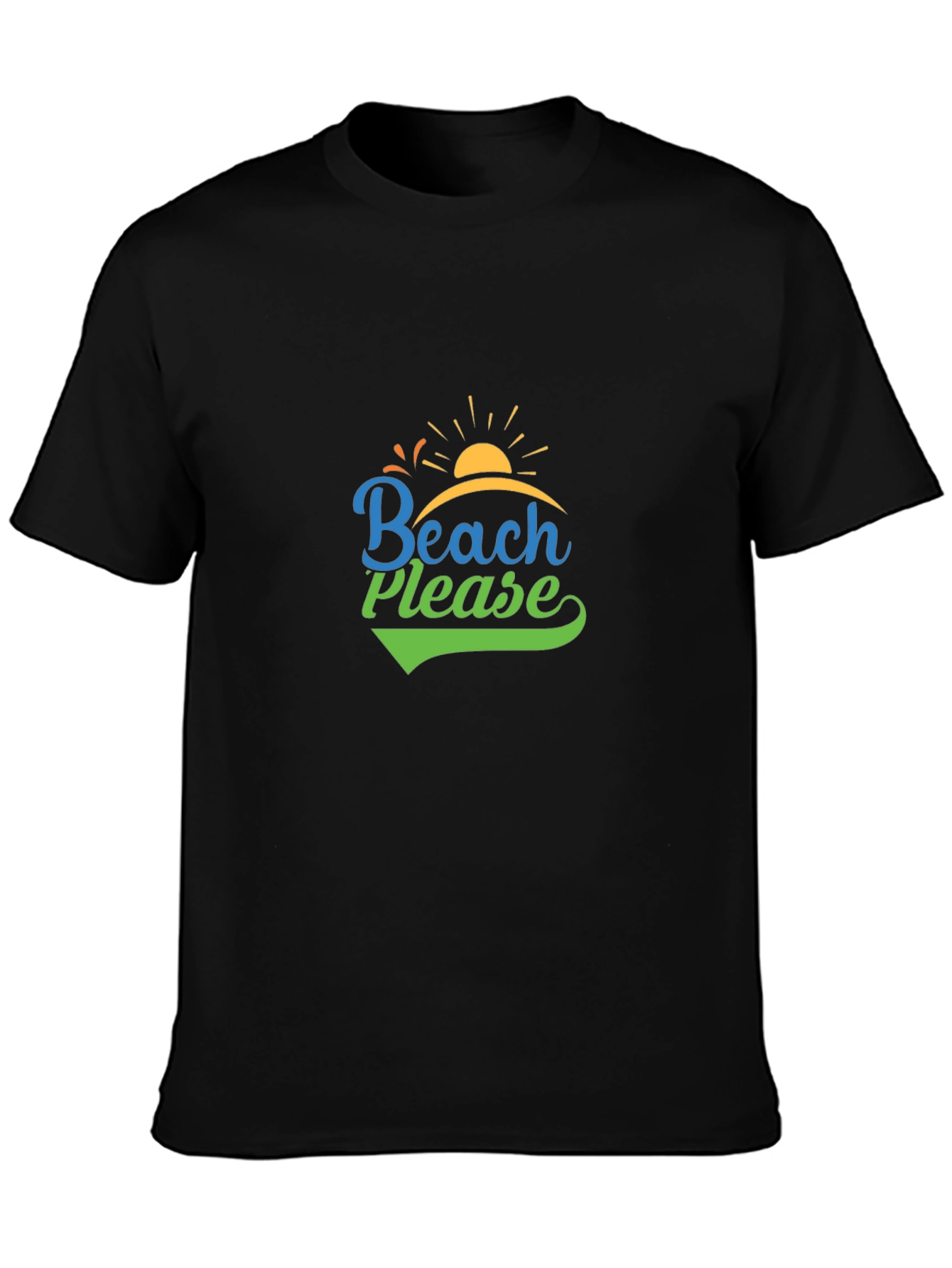 Beach Please T-Shirt - Relaxed Vacation Tee