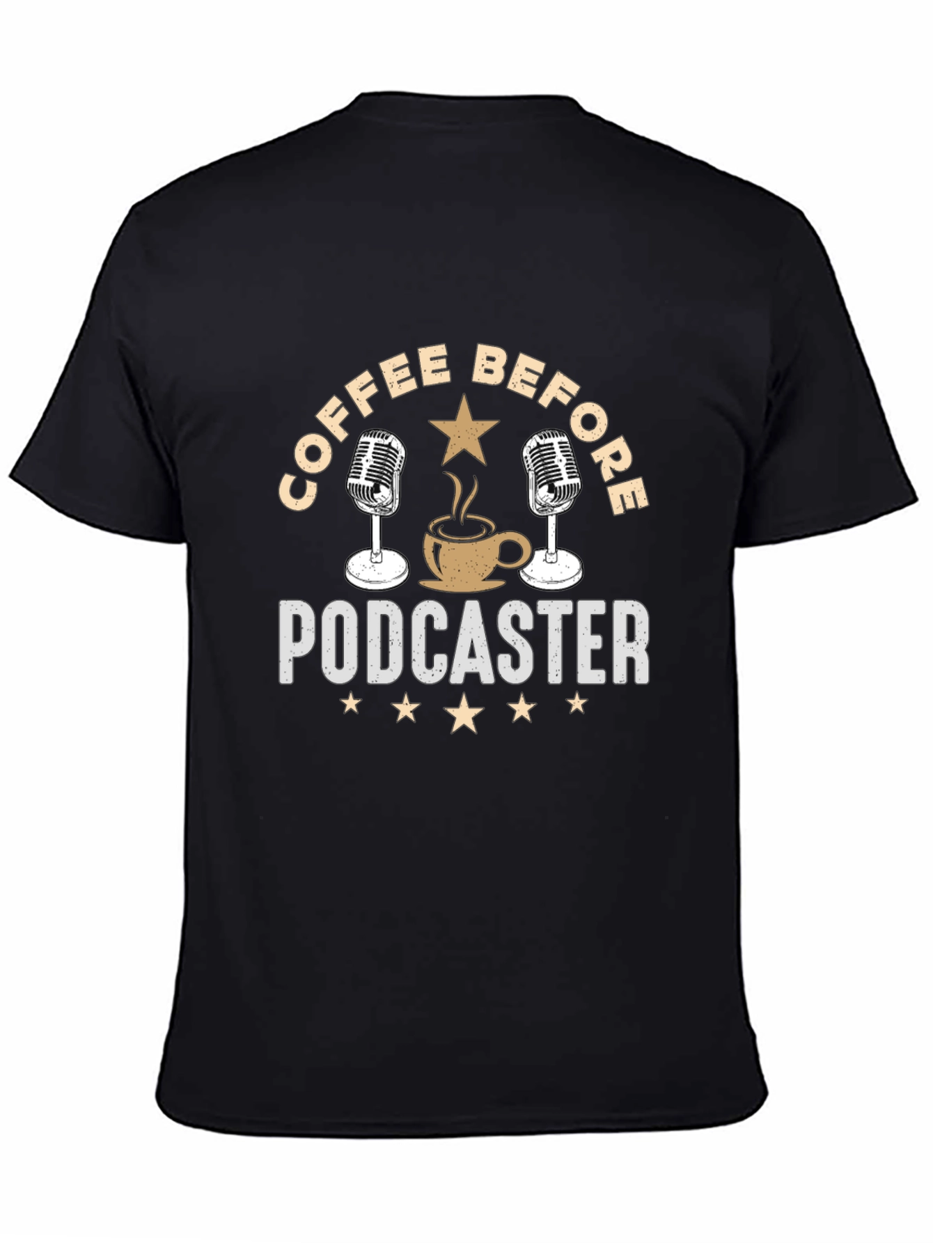 Coffee Before Podcaster Graphic T-Shirt