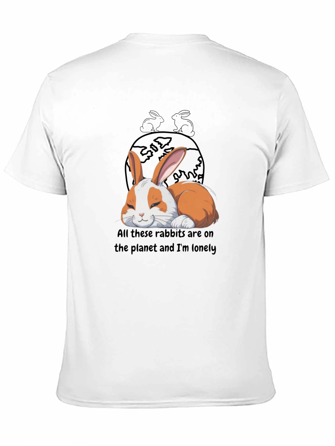 Lonely Rabbit Graphic T-Shirt