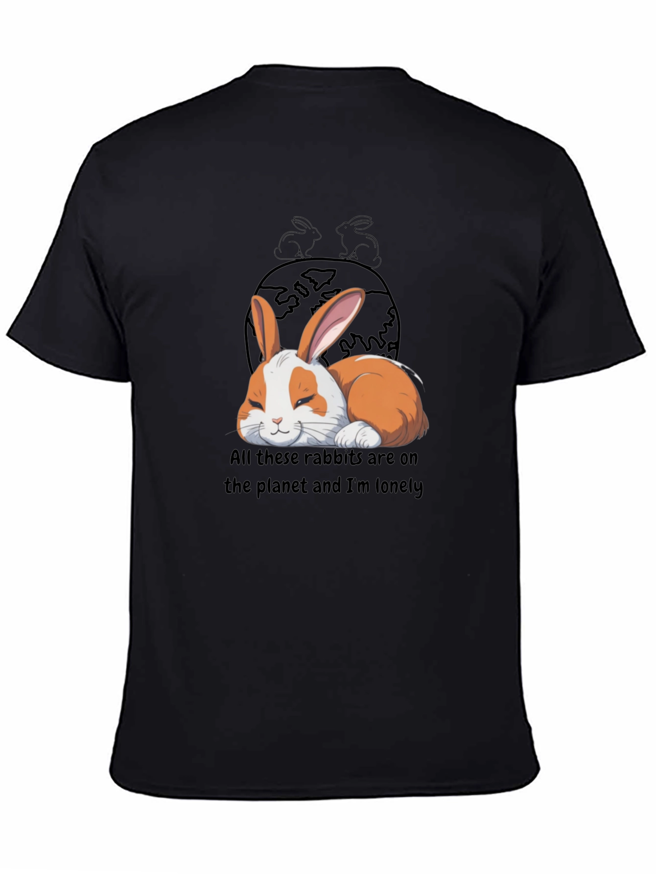 Lonely Rabbit Graphic T-Shirt