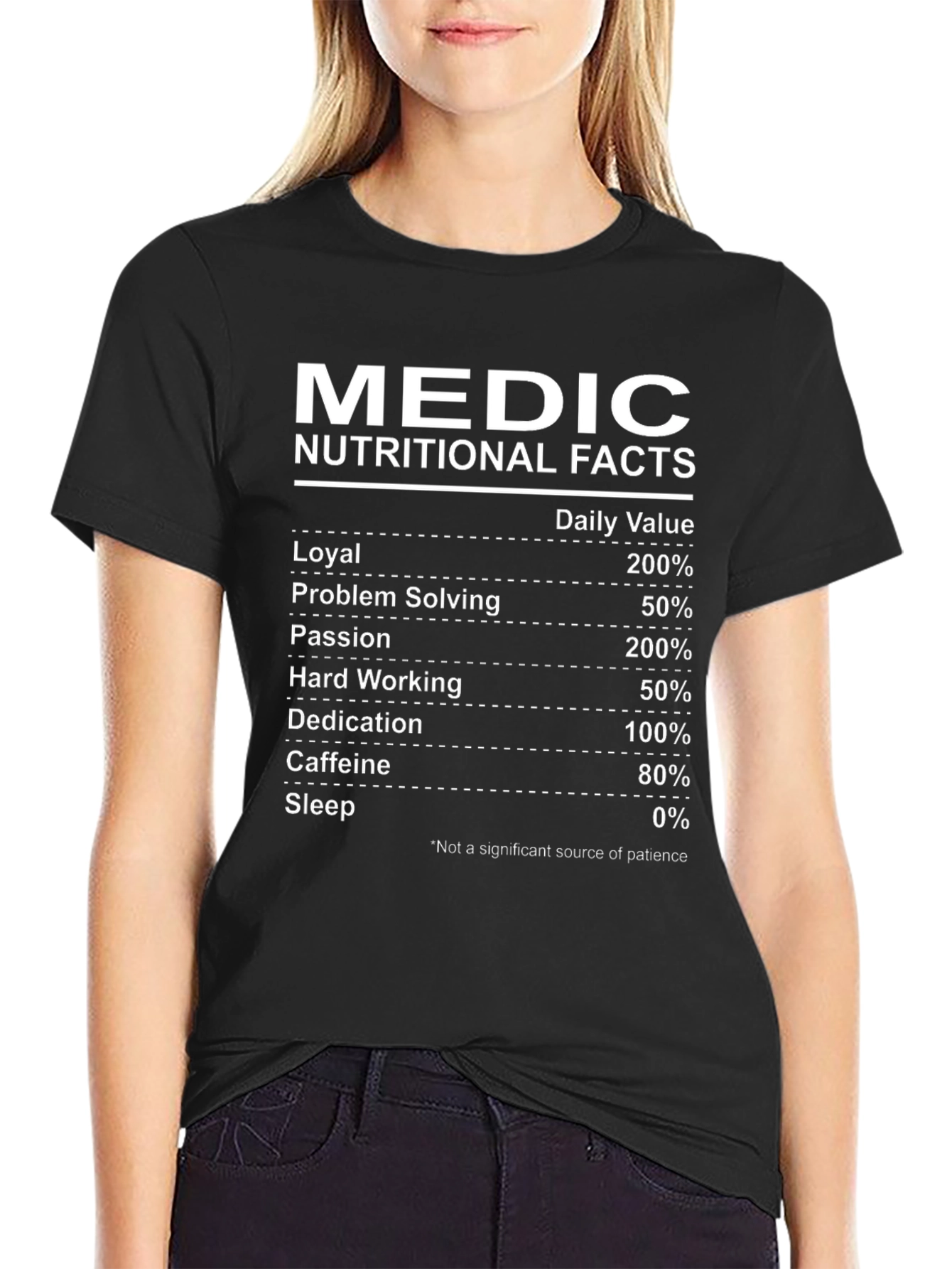 Medic Nutritional Facts Graphic T-Shirt