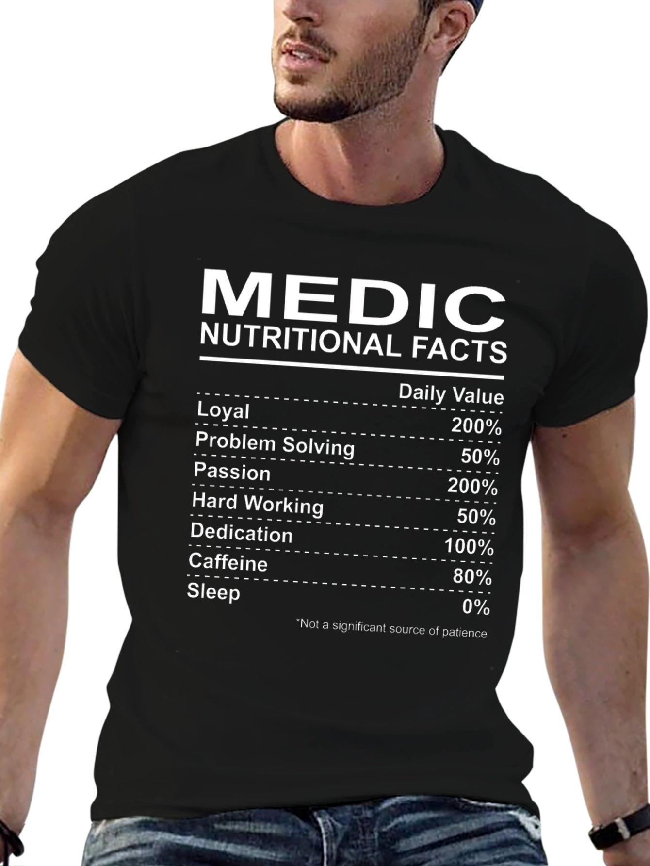 Medic Nutritional Facts Graphic T-Shirt