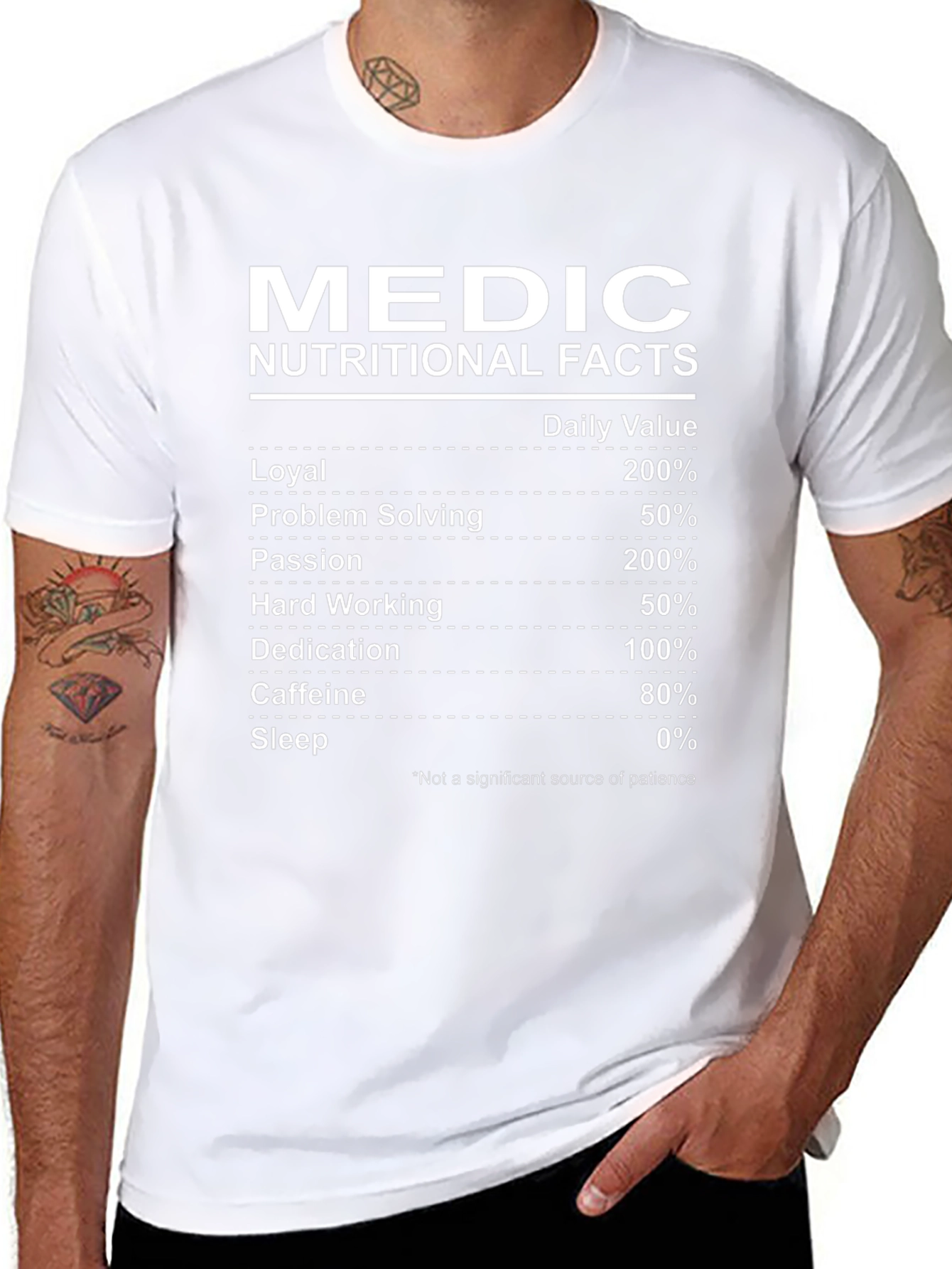 Medic Nutritional Facts Graphic T-Shirt