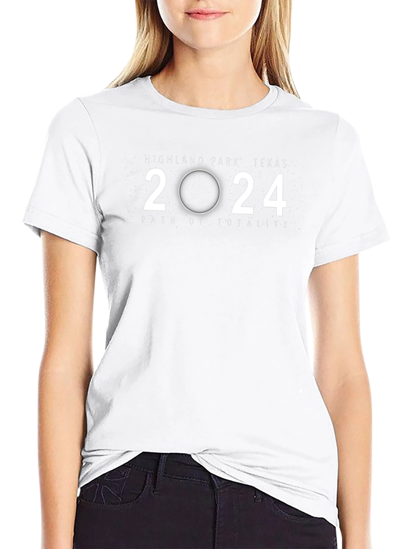 Highland Park Texas Eclipse 2024 Path of Totality T-Shirt