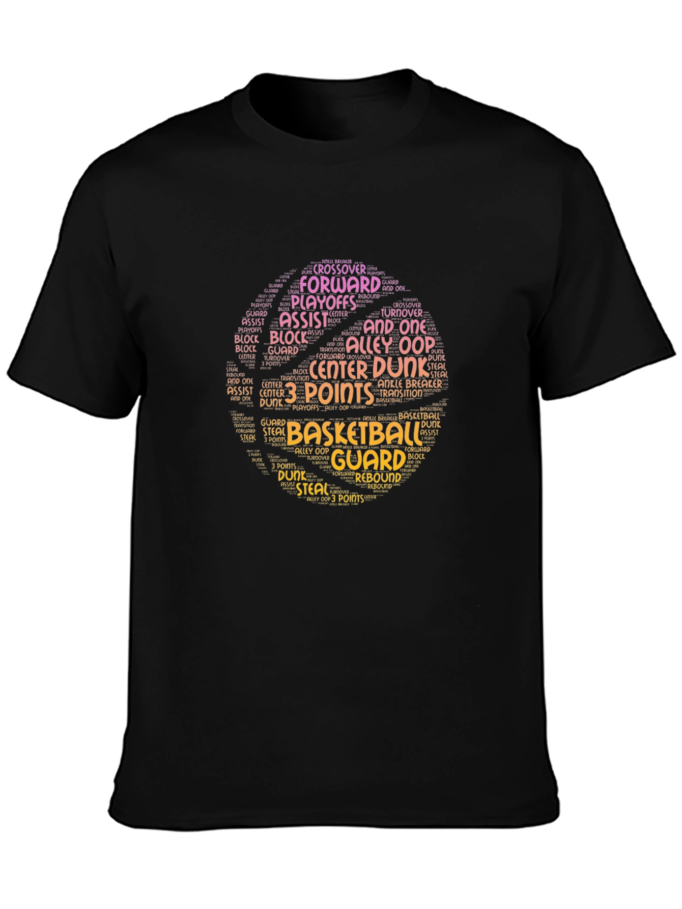Basketball Word Art T-Shirt