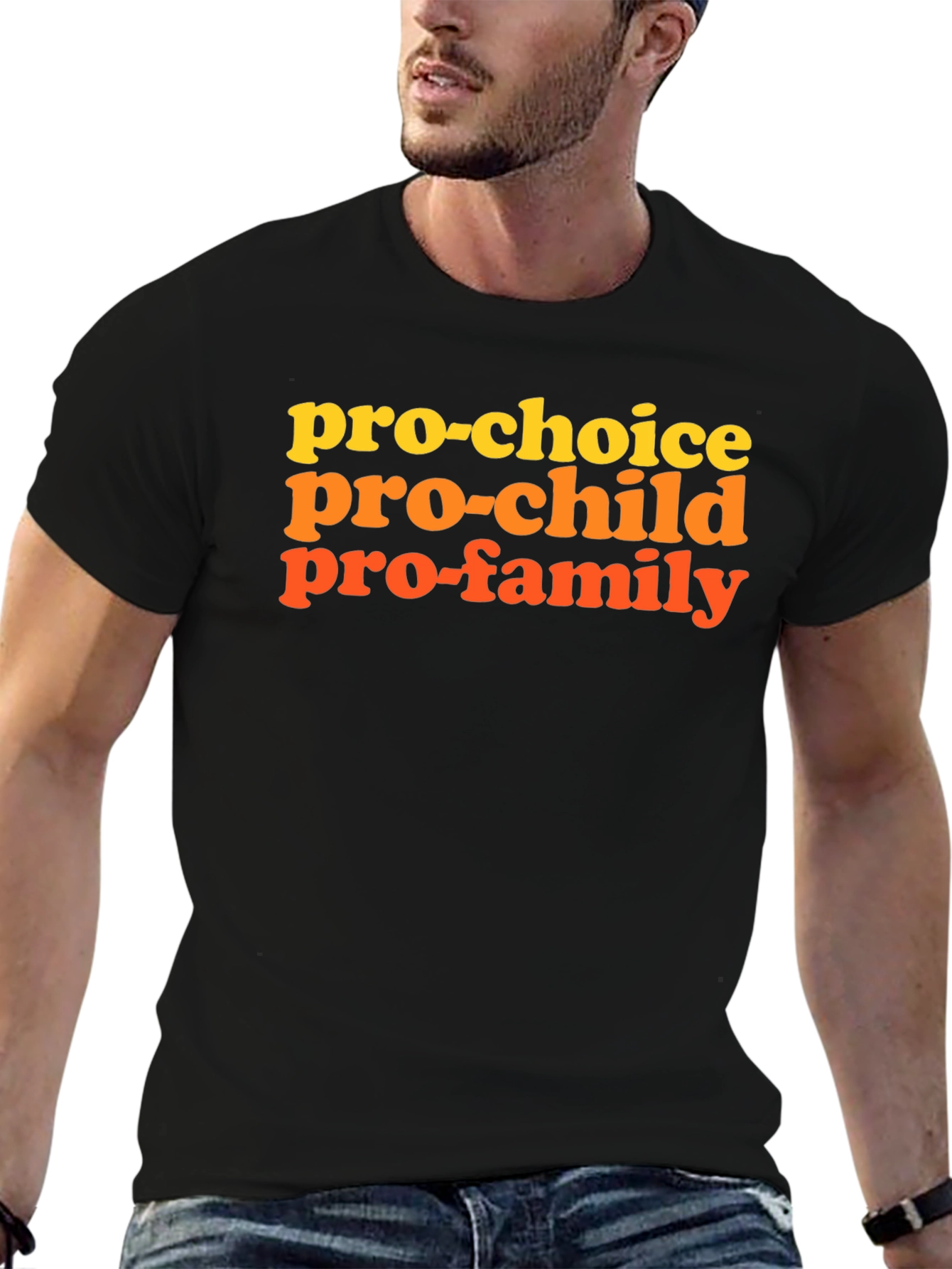 Pro-Choice Pro-Child Pro-Family Graphic T-Shirt