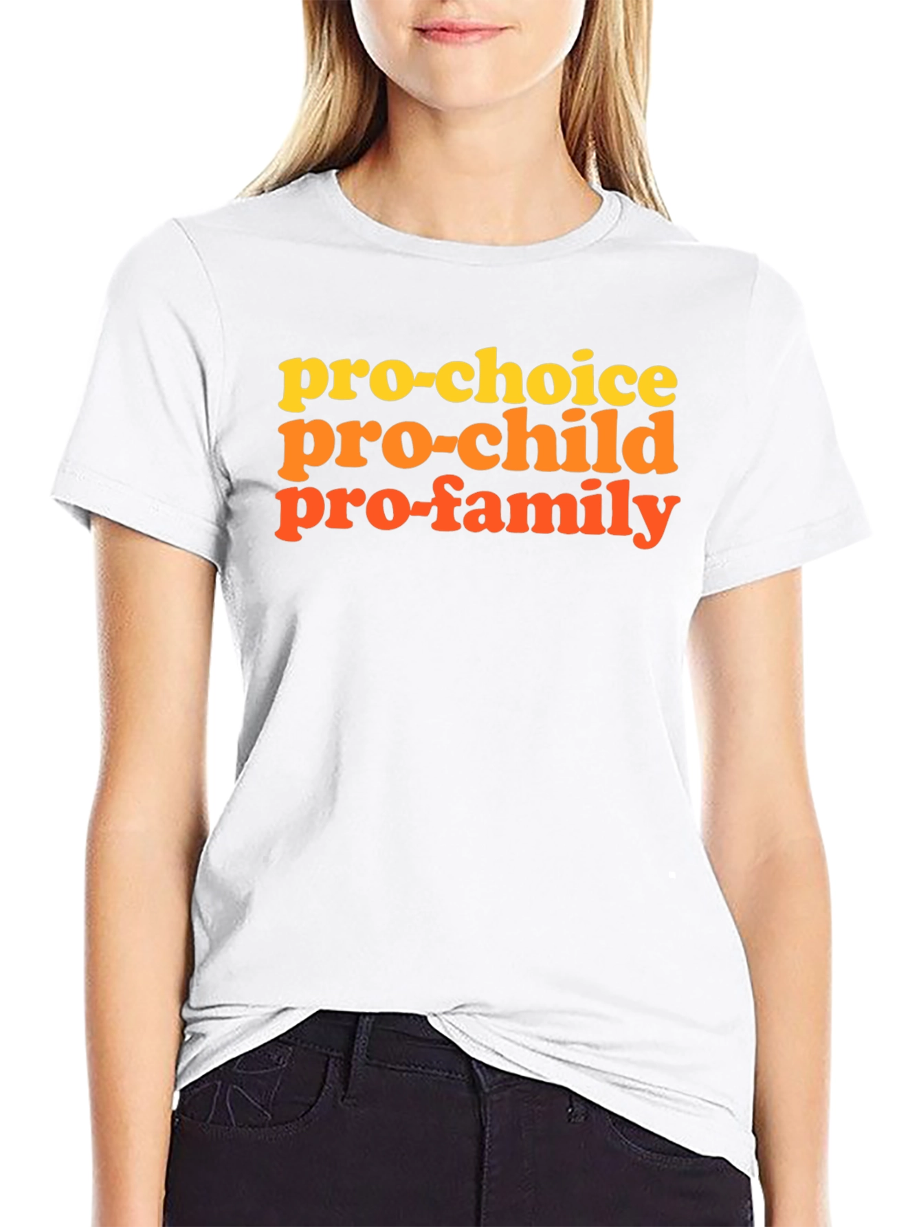 Pro-Choice Pro-Child Pro-Family Graphic T-Shirt