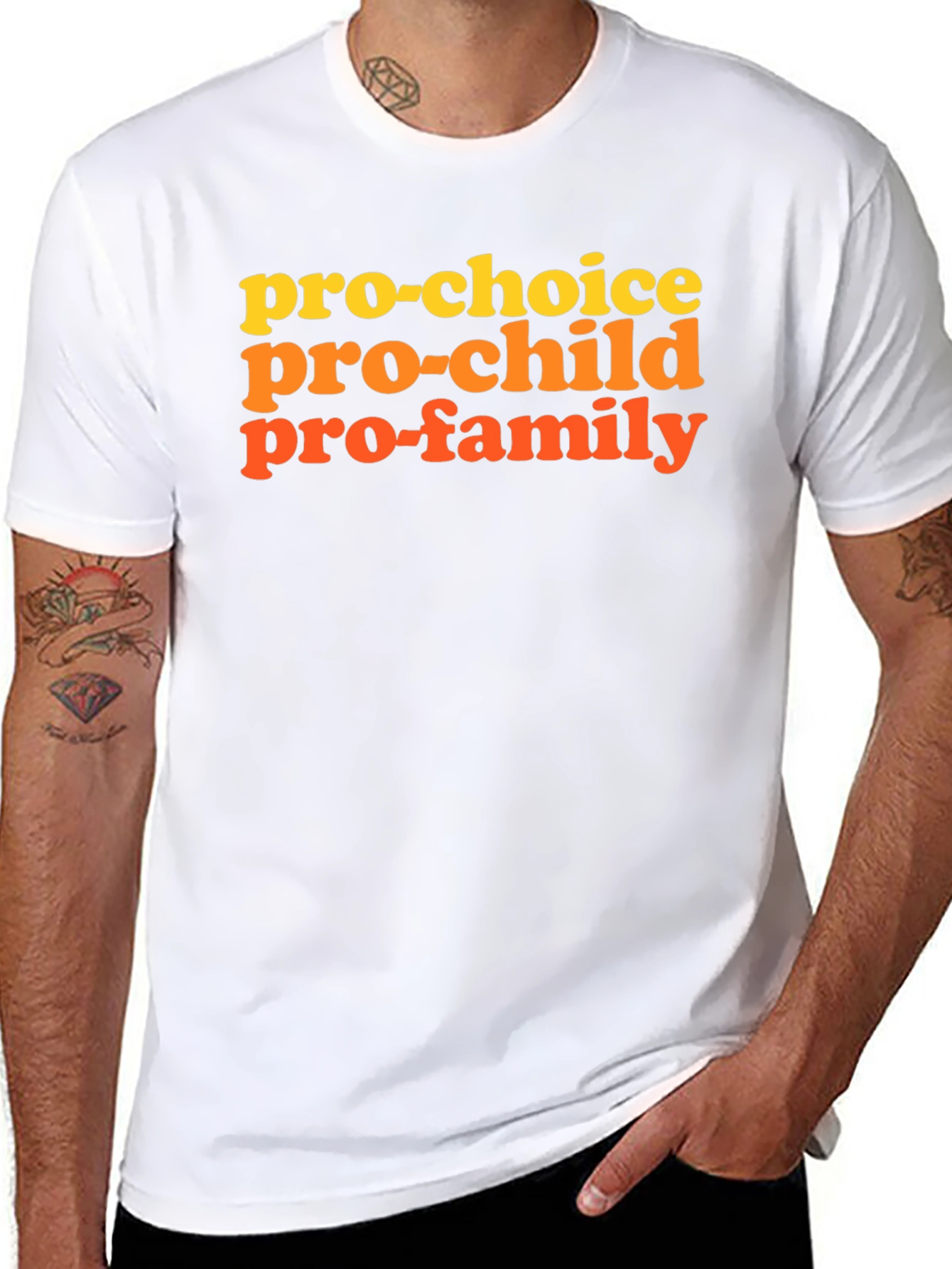 Pro-Choice Pro-Child Pro-Family Graphic T-Shirt
