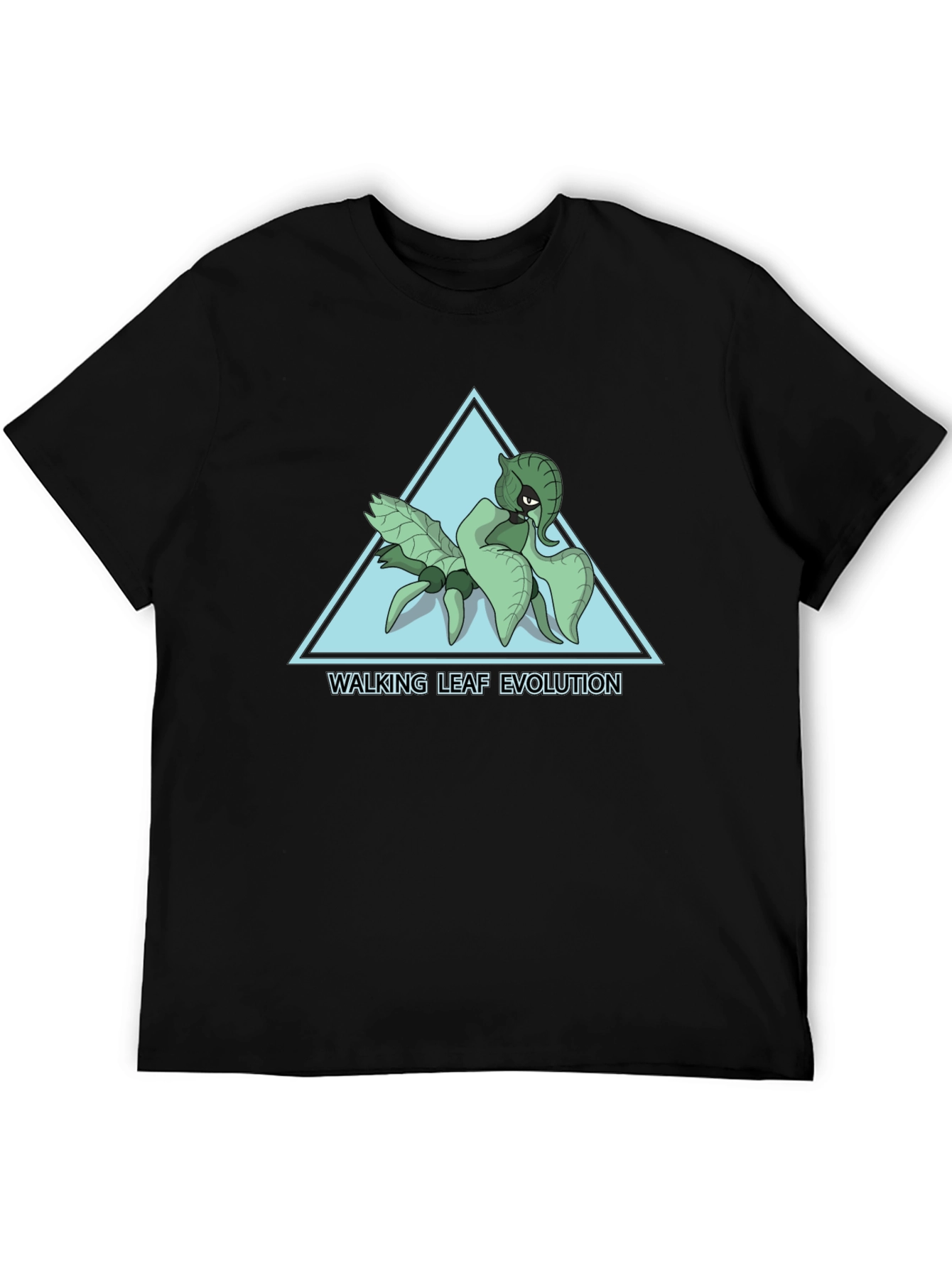 Walking Leaf Evolution T-Shirt - Black Cotton Tee