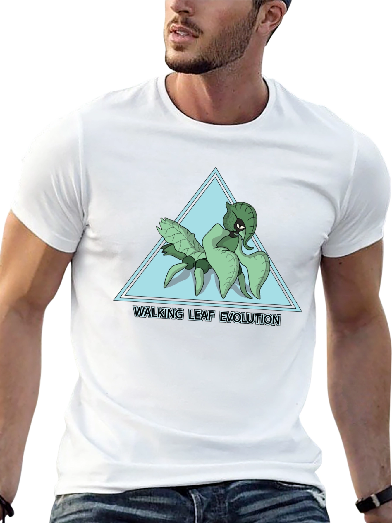 Walking Leaf Evolution T-Shirt - Black Cotton Tee