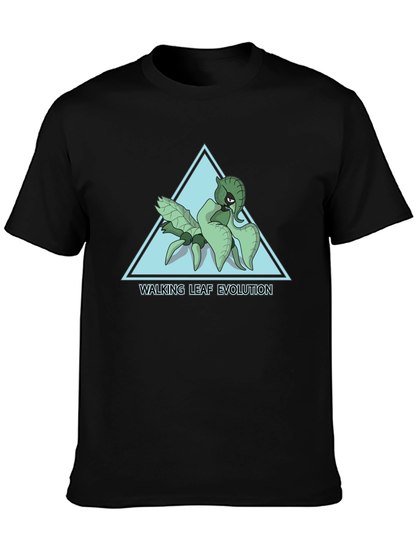 Walking Leaf Evolution T-Shirt - Black Cotton Tee