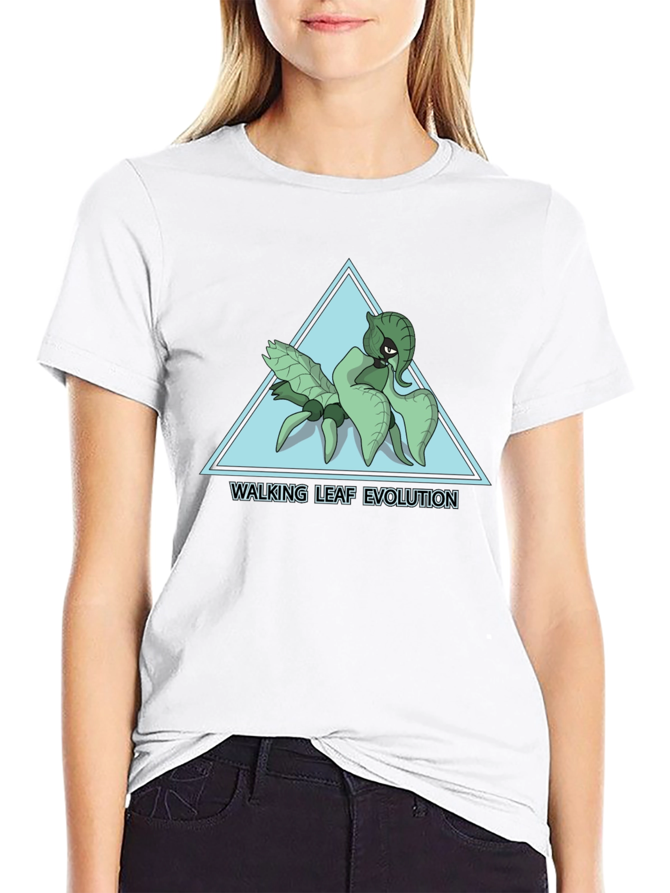 Walking Leaf Evolution T-Shirt - Black Cotton Tee