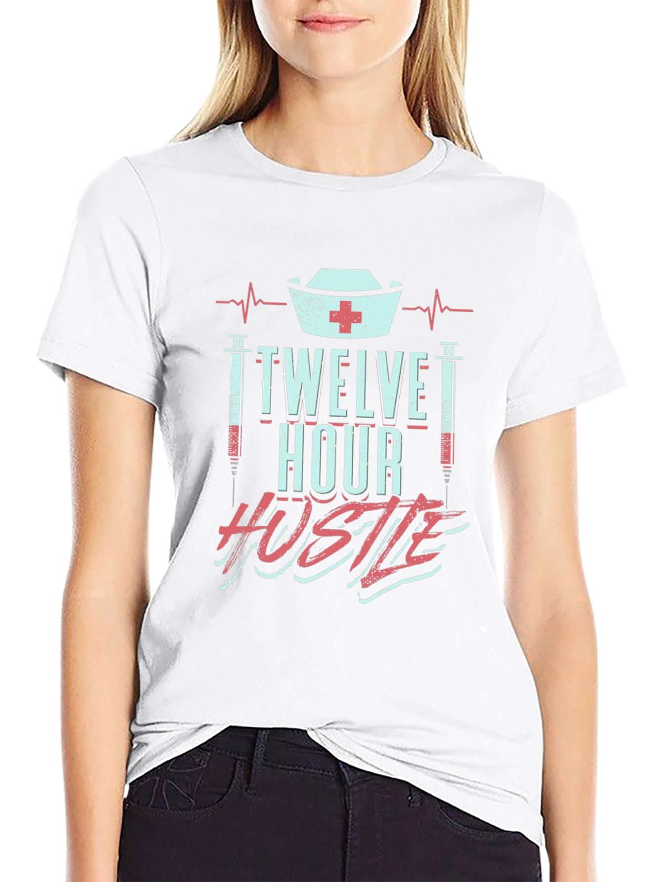 Twelve Hour Hustle Graphic T-Shirt for Nurses