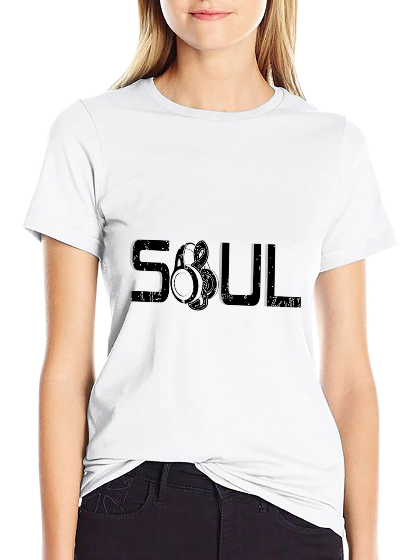Soul Graphic Print Black T-Shirt