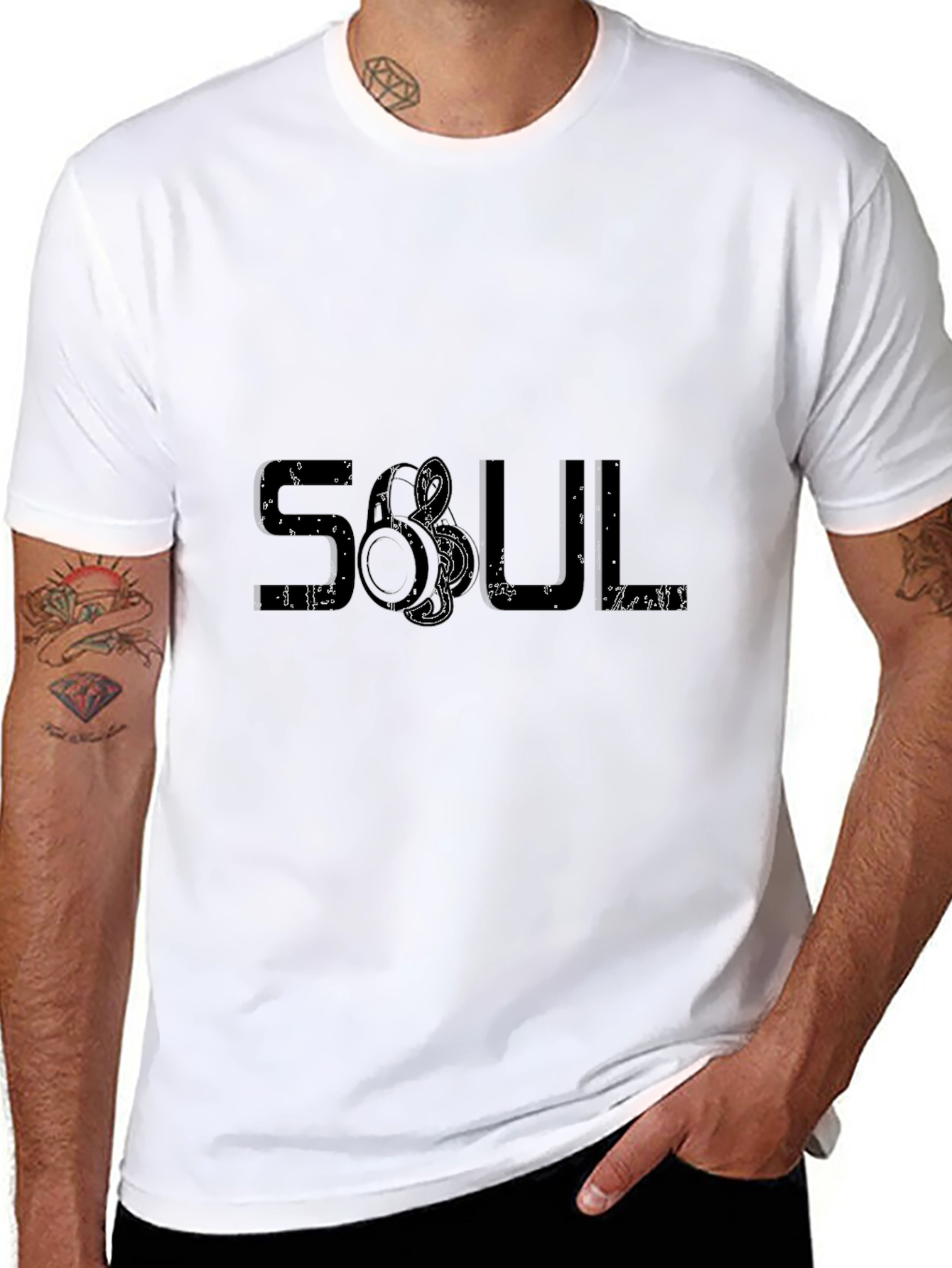 Soul Graphic Print Black T-Shirt