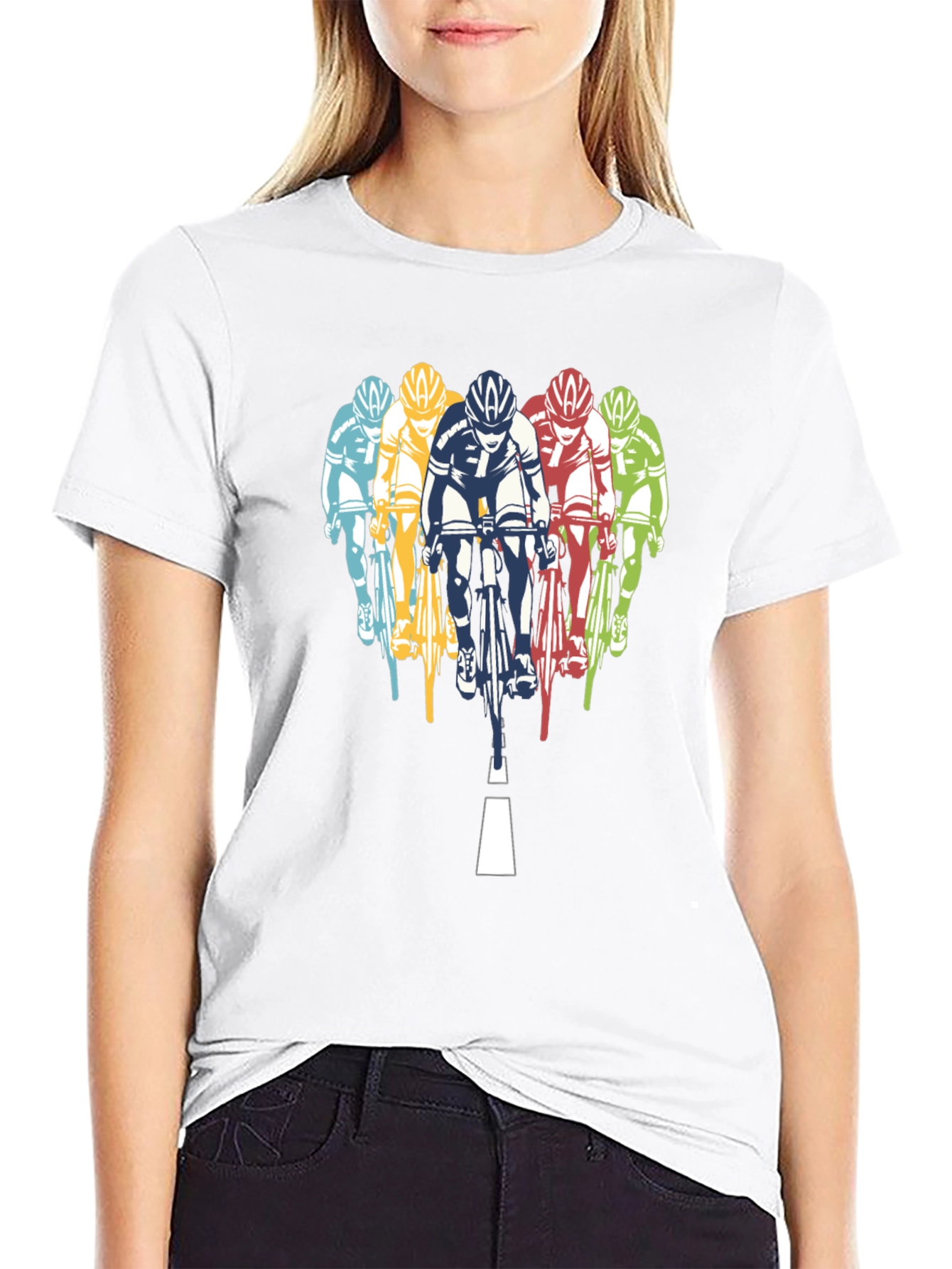 Cycling Team Graphic T-Shirt - Black