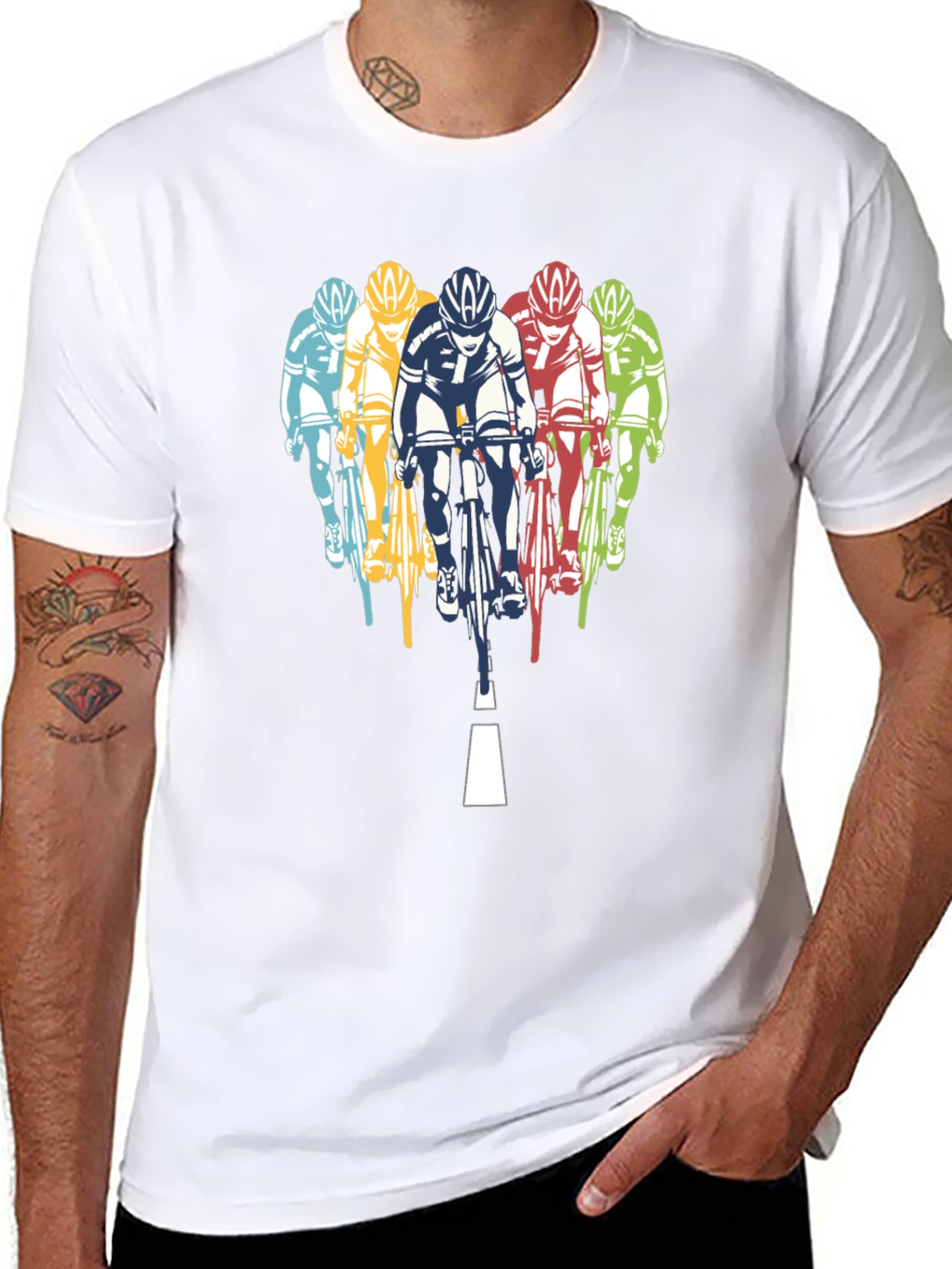 Cycling Team Graphic T-Shirt - Black