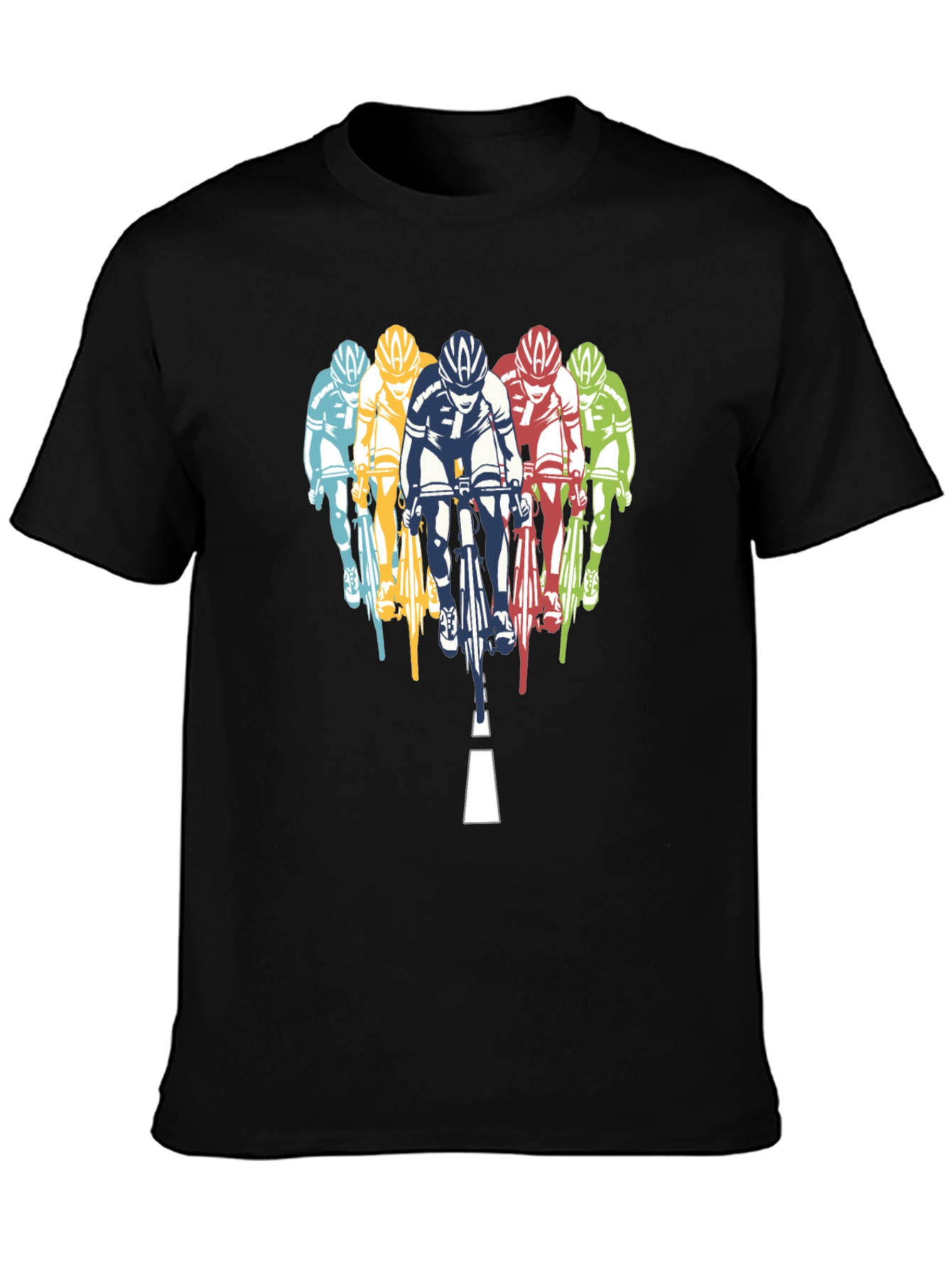 Cycling Team Graphic T-Shirt - Black
