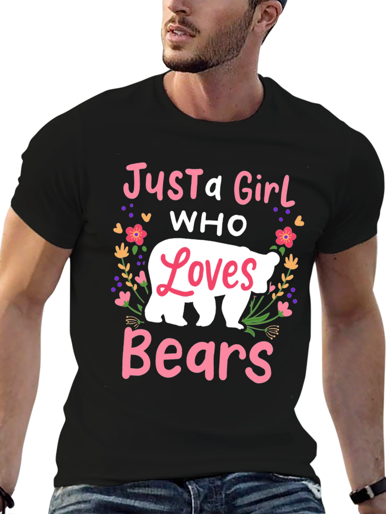 Just A Girl Who Loves Bears Graphic Tee