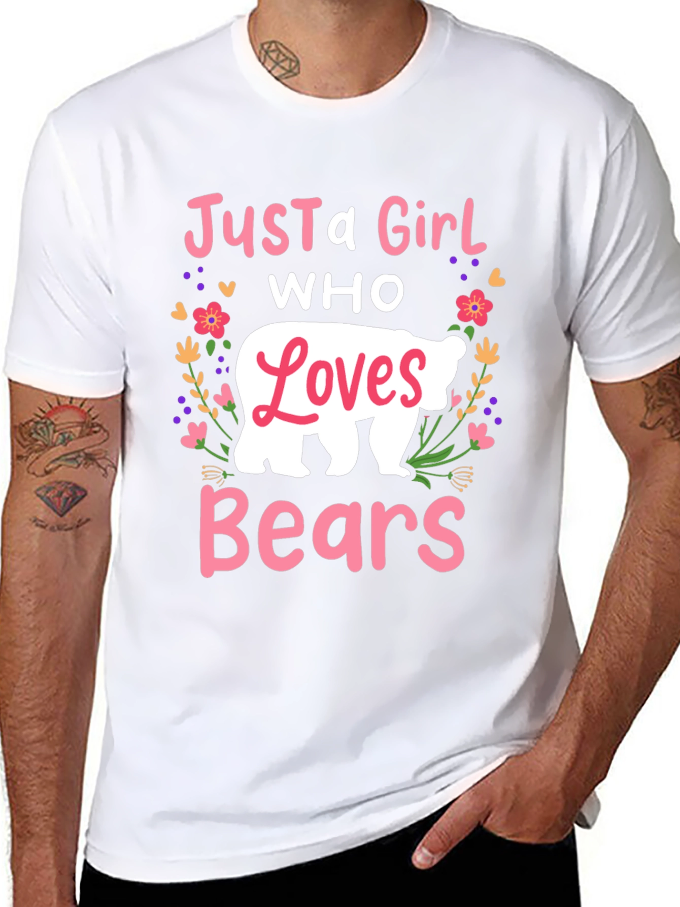 Just A Girl Who Loves Bears Graphic Tee