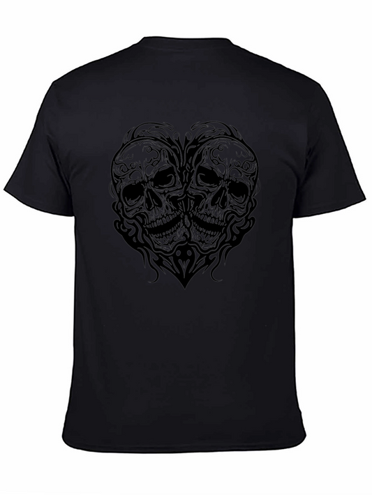 Skull Heart Graphic T-Shirt - Dark Romance Tee