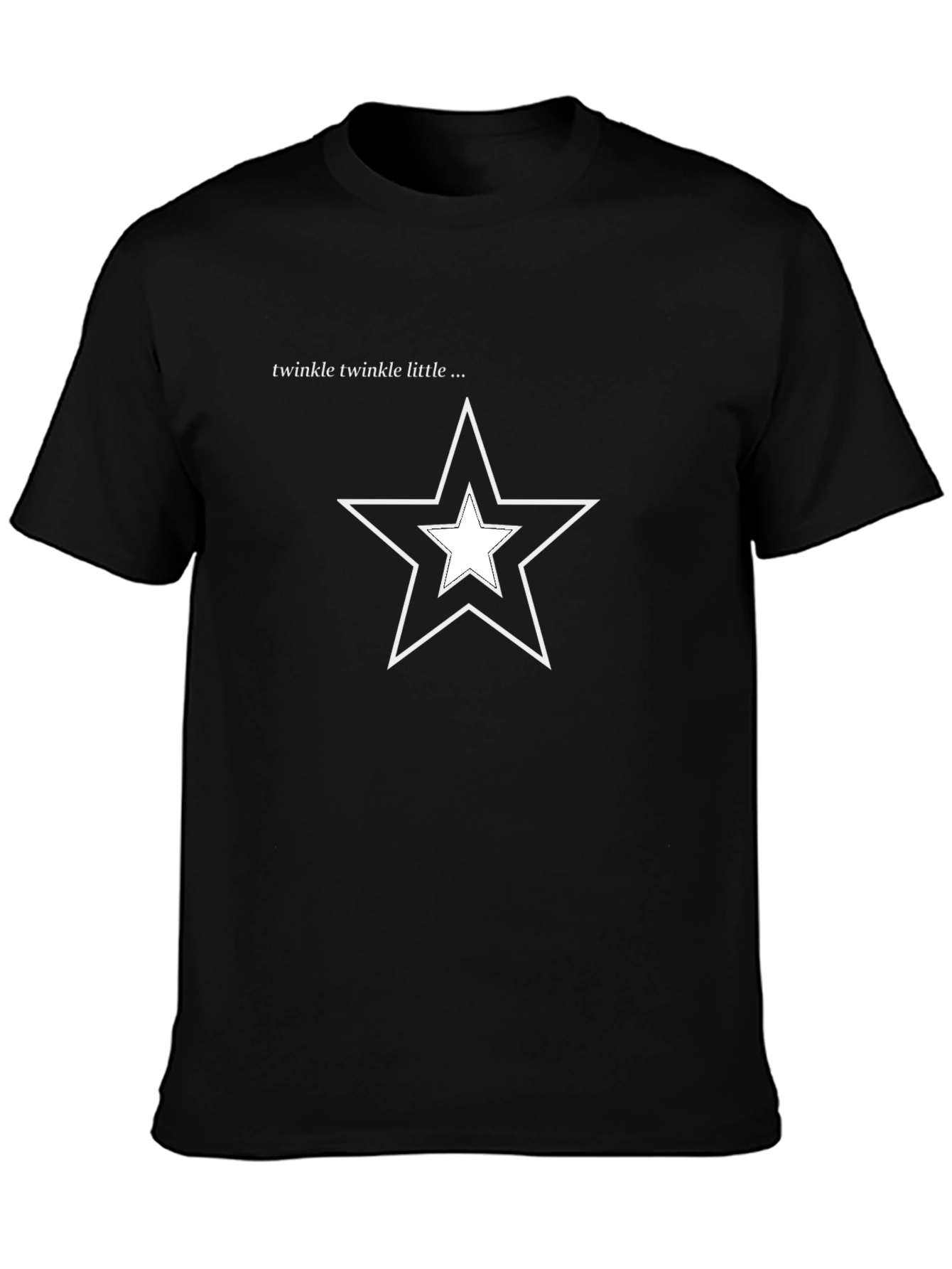 Twinkle Star Black T-Shirt