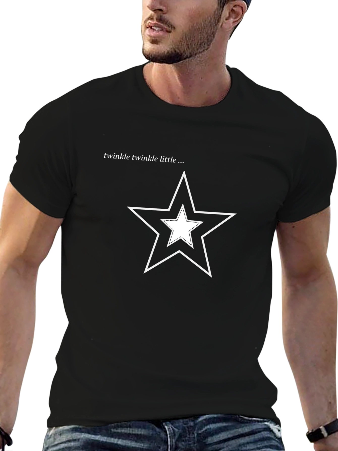 Twinkle Star Black T-Shirt