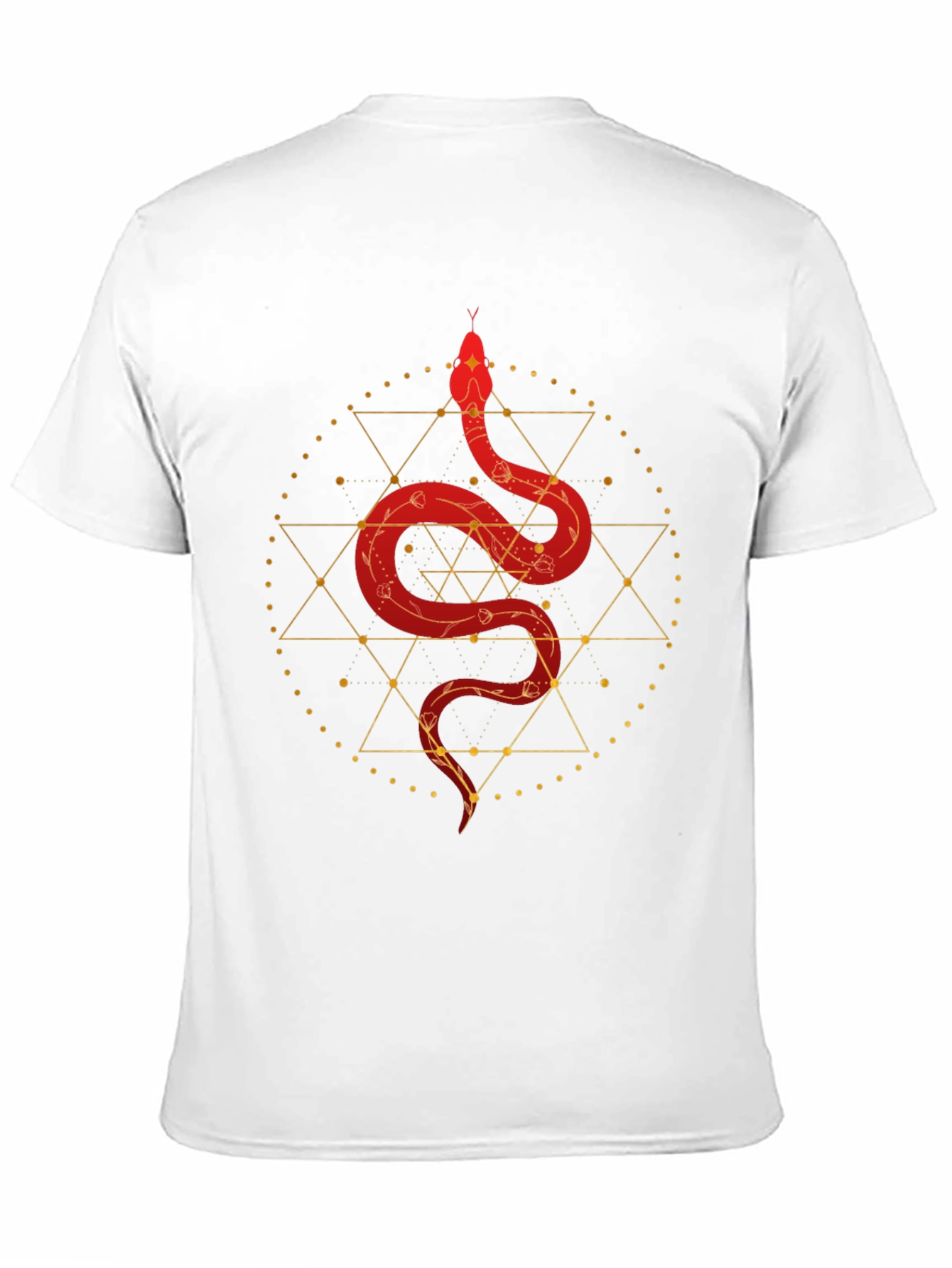 Geometric Serpent Graphic Tee - Modern Mystic
