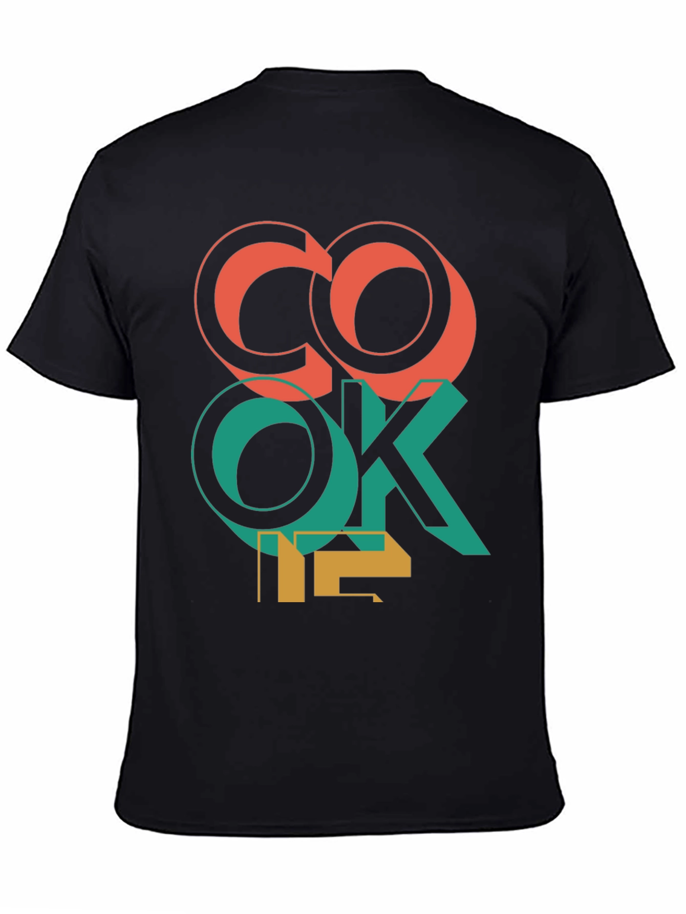 Cool Cook Me Graphic Print Black T-Shirt