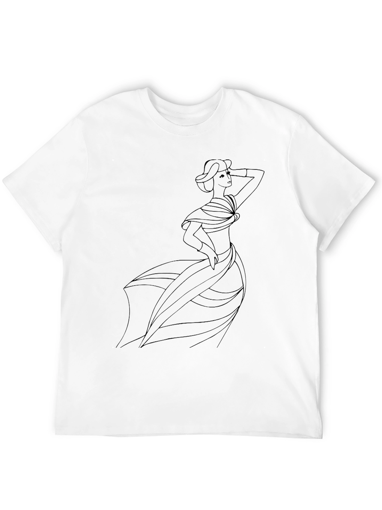 Elegant Woman Graphic Tee - Classic Style