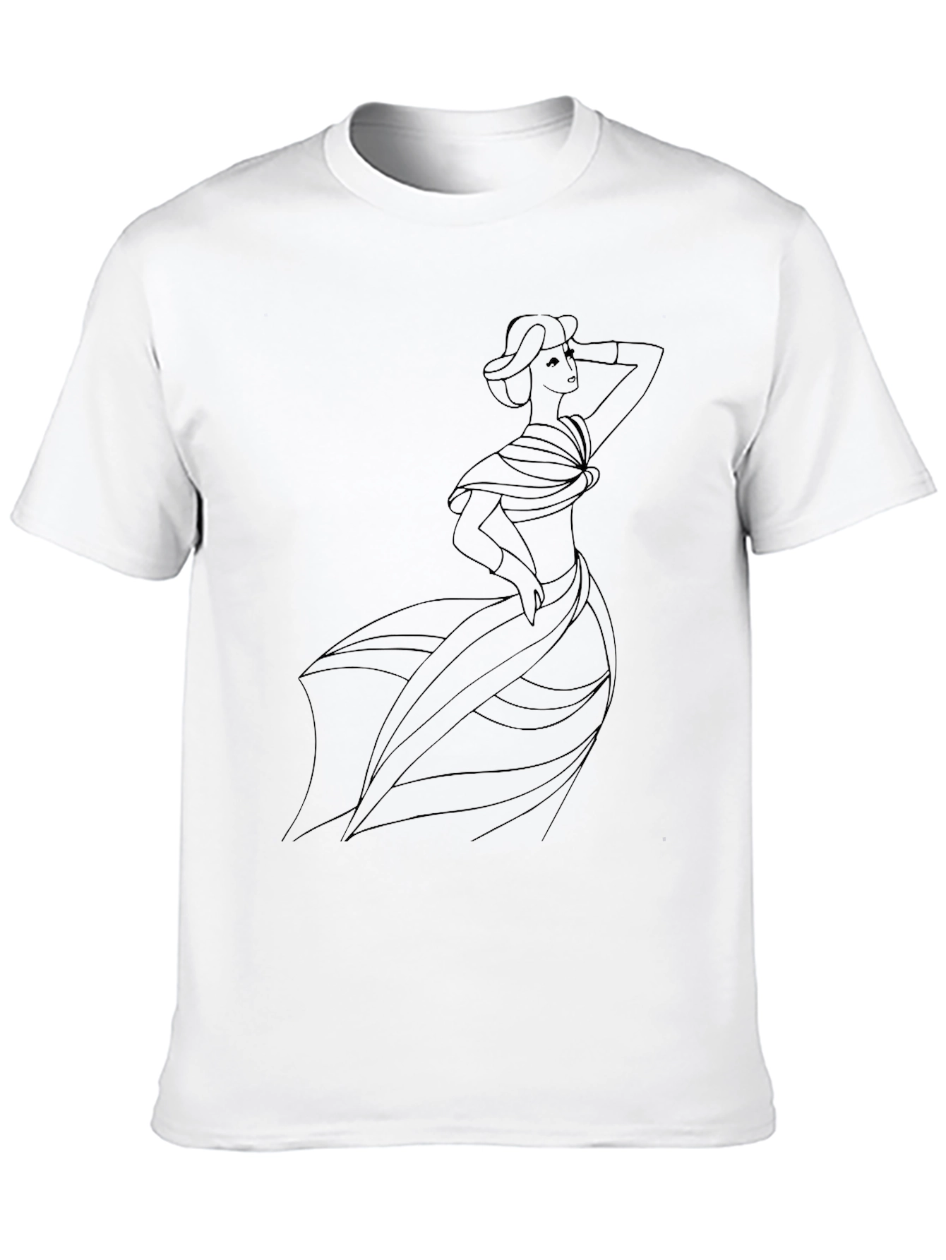 Elegant Woman Graphic Tee - Classic Style