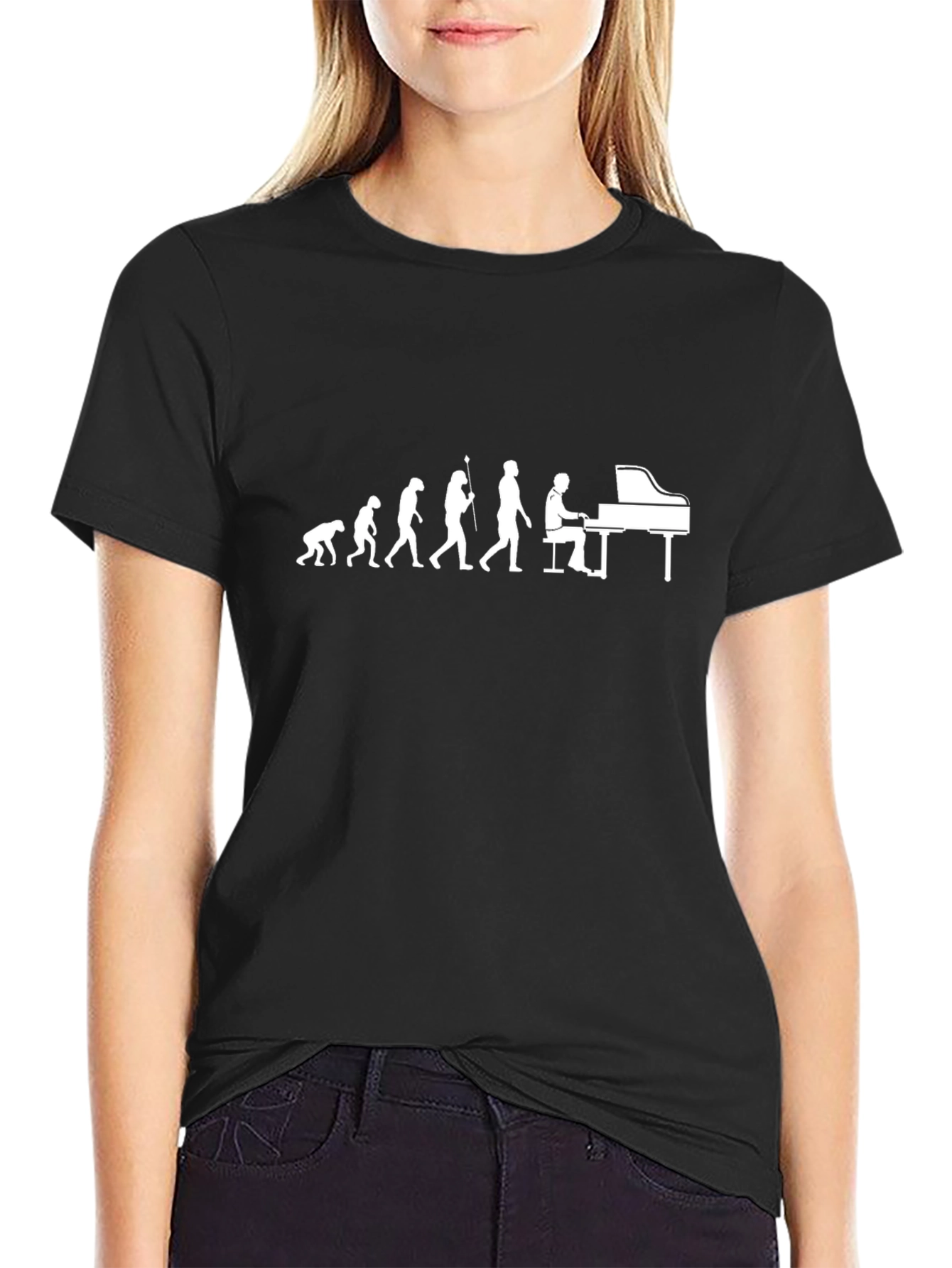 Evolution of Piano Player Tee - Funny Music Shirt
