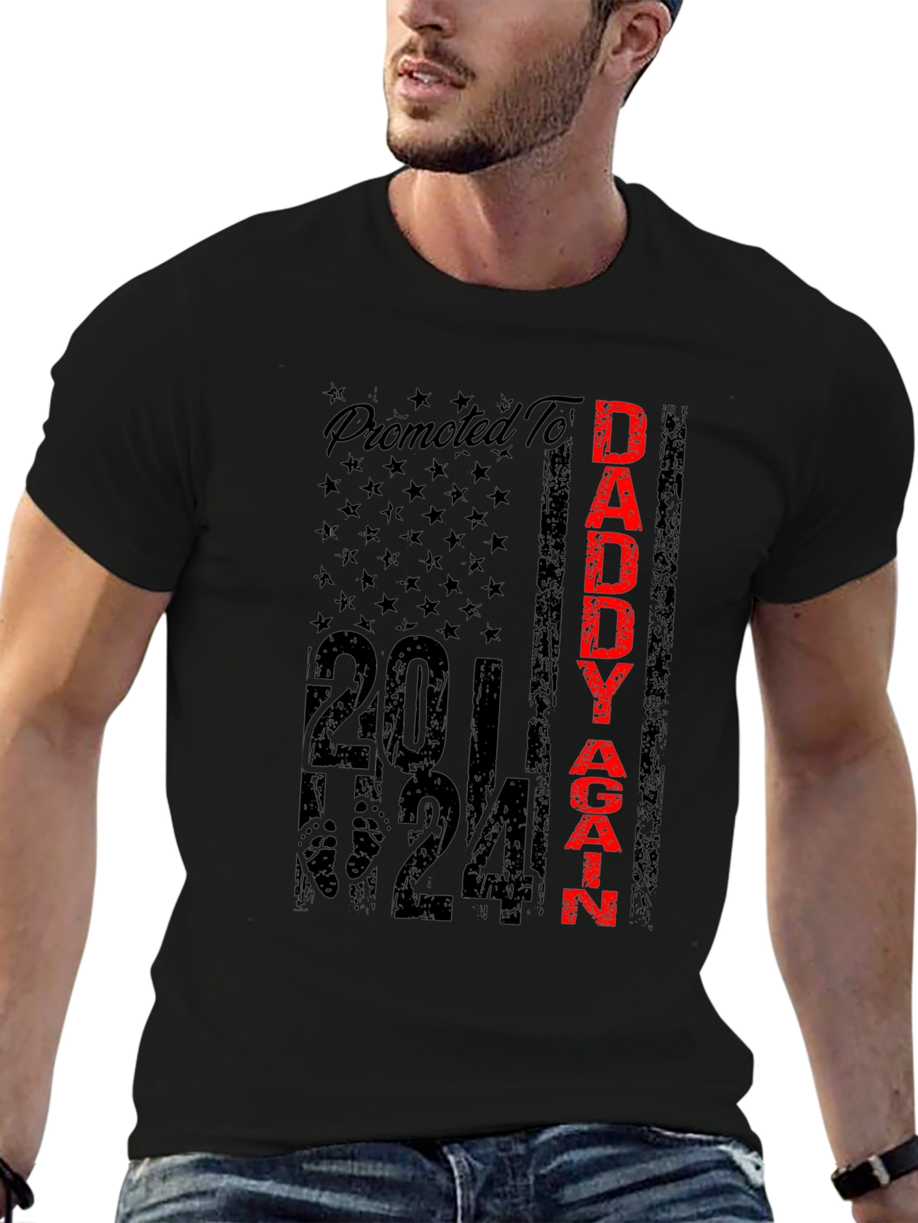 Promoted to Daddy Again 2024 T-Shirt