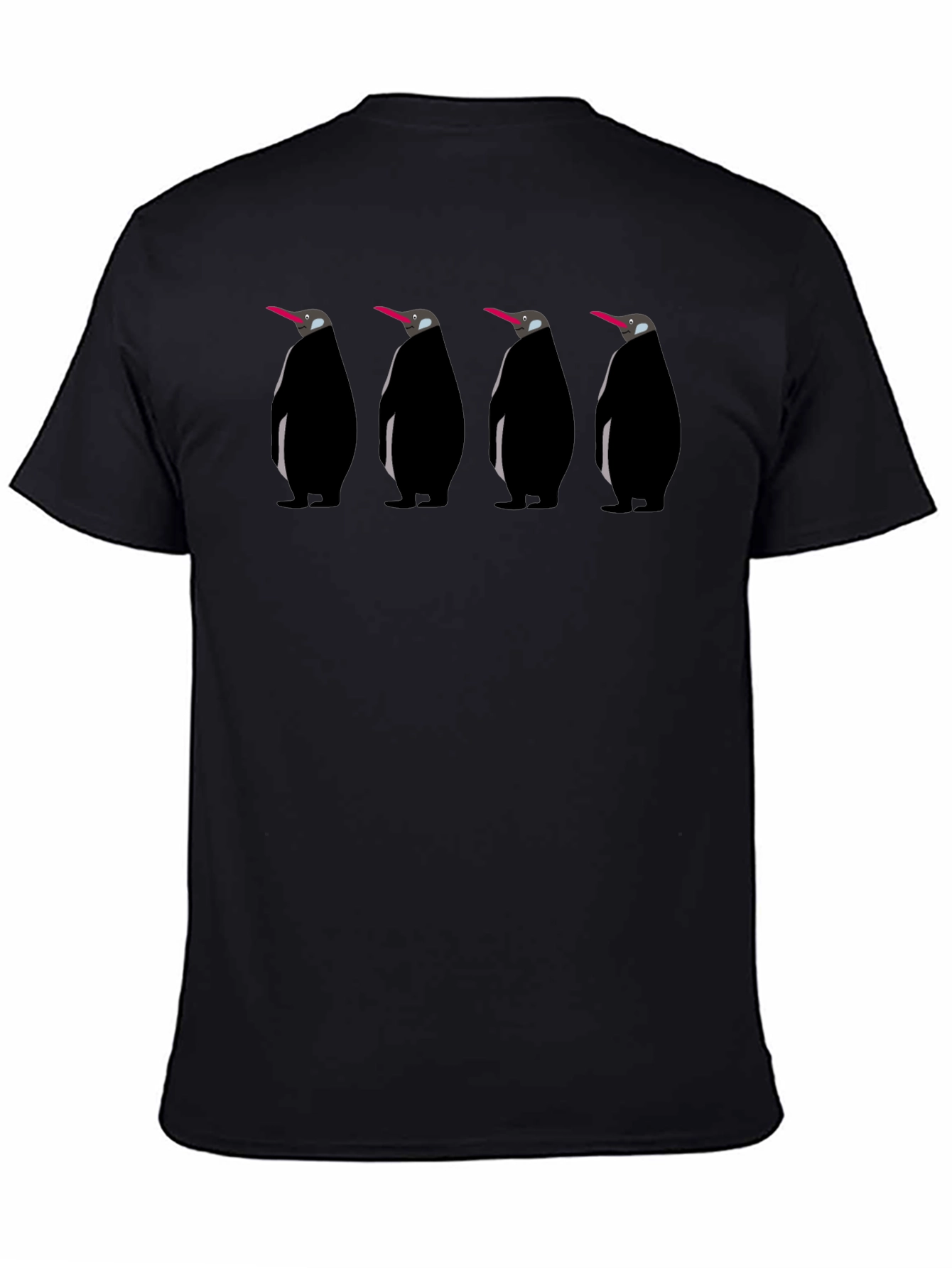 Penguin Parade Graphic Tee - Black