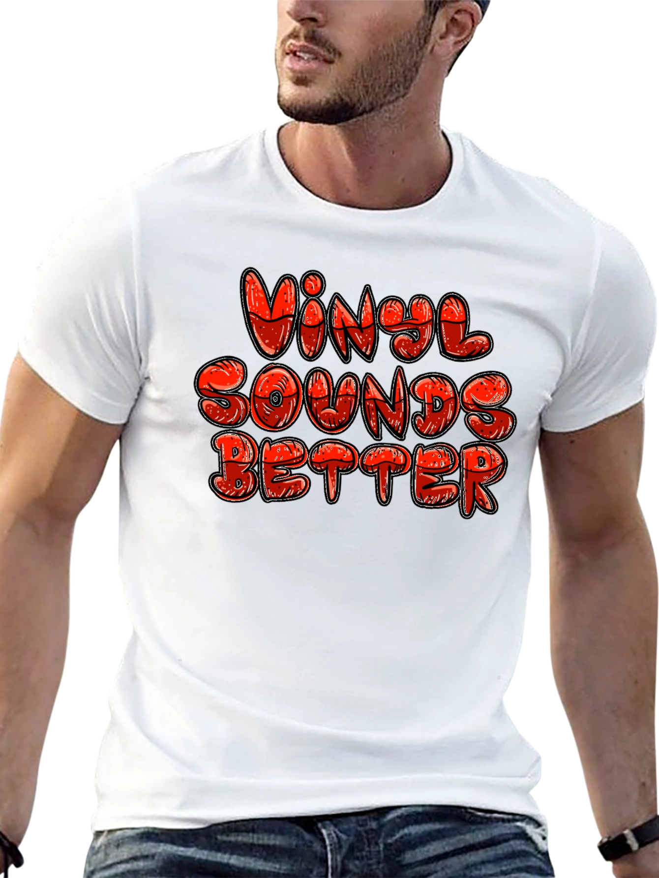 Vinyl Sounds Better Graphic T-Shirt - Music Lover Tee