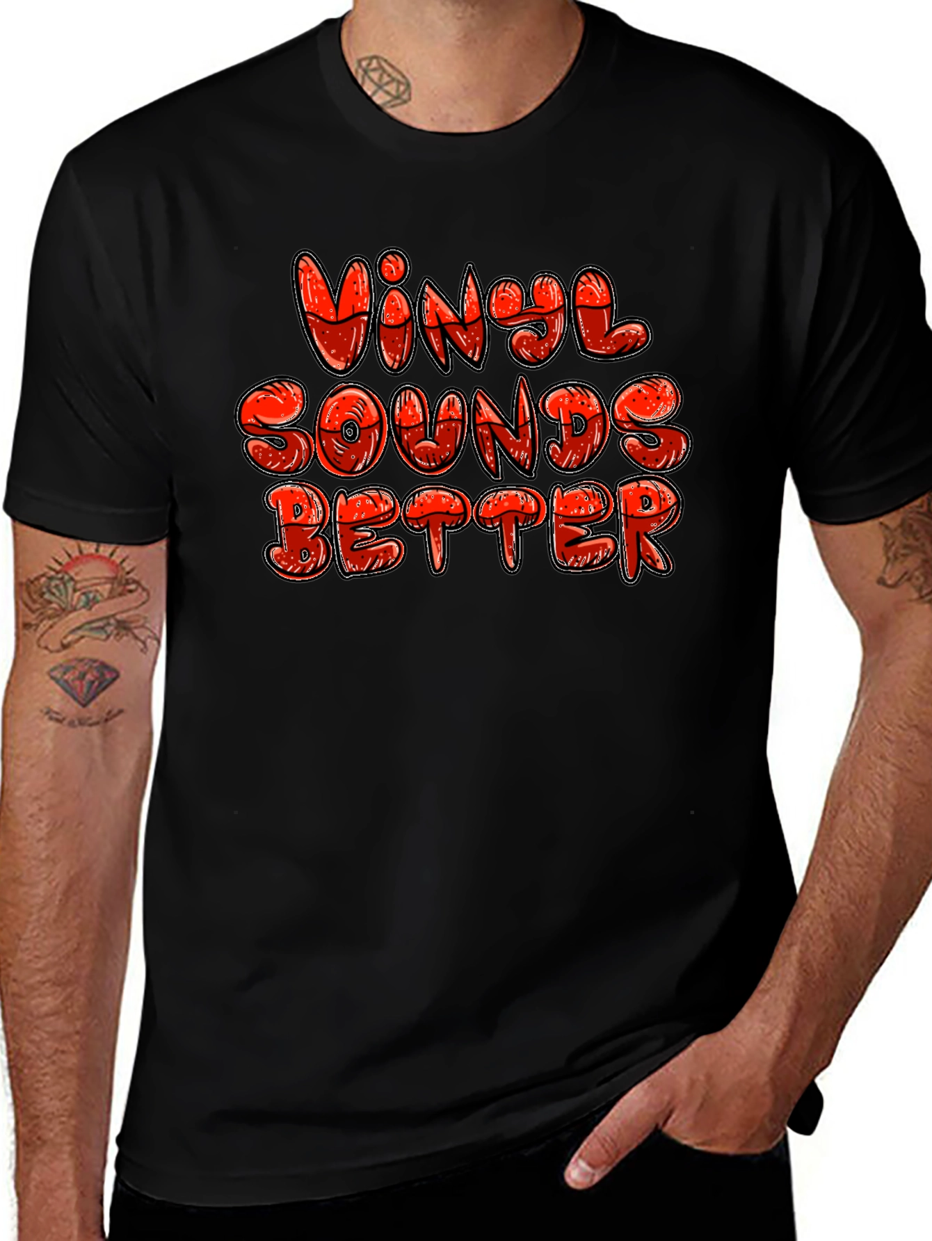 Vinyl Sounds Better Graphic T-Shirt - Music Lover Tee