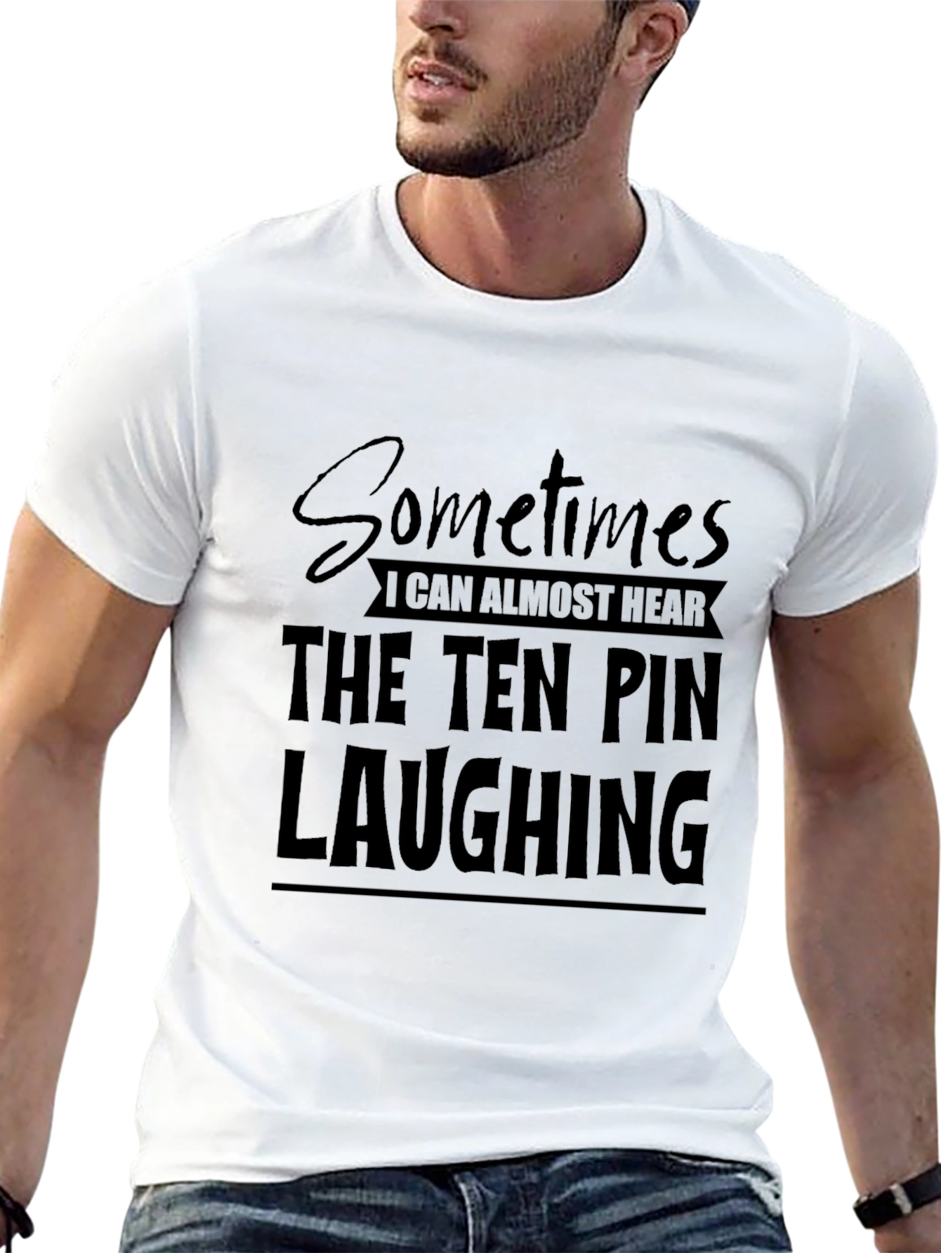 Bowling Humor T-Shirt - Ten Pin Laughing