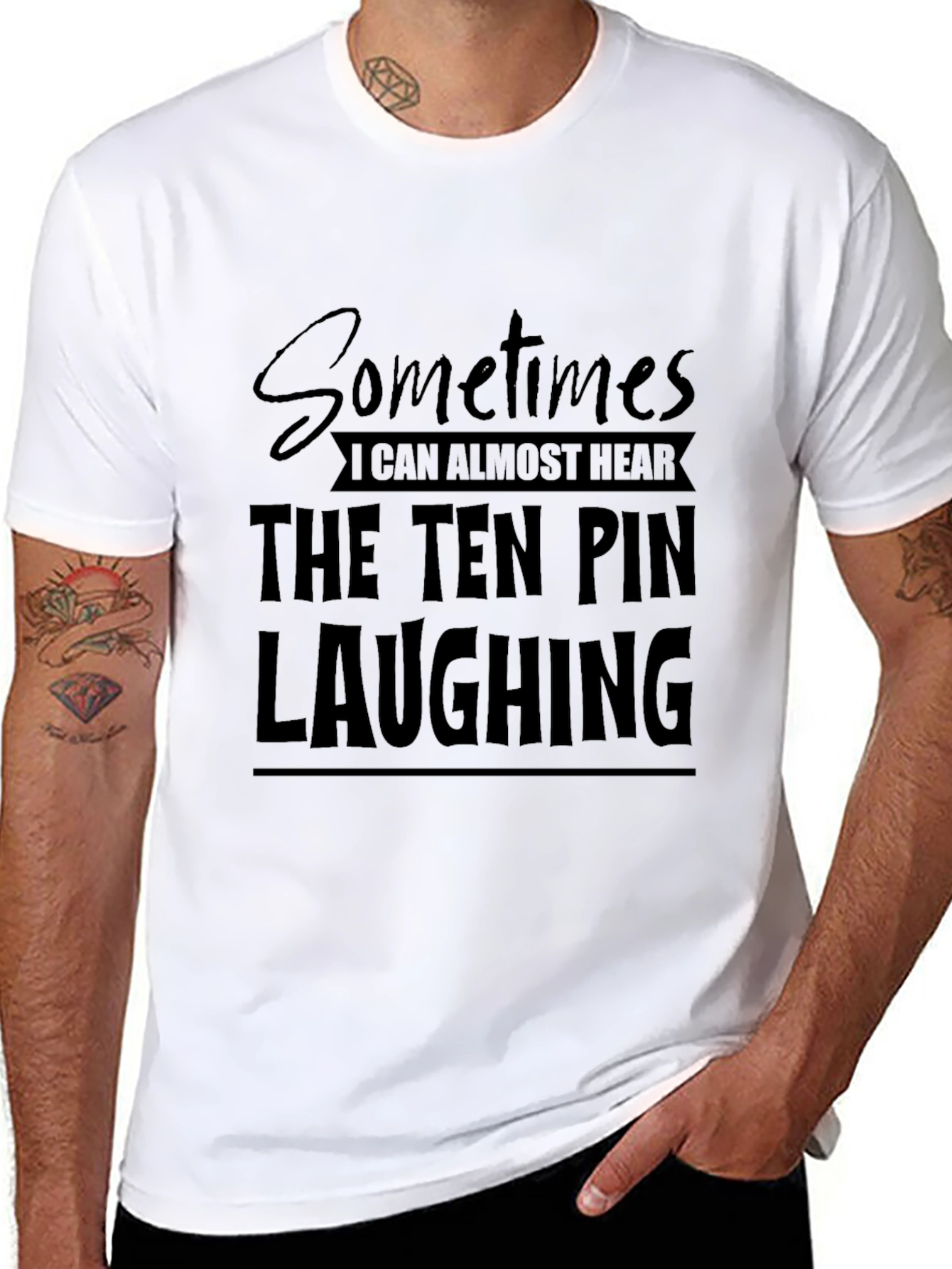 Bowling Humor T-Shirt - Ten Pin Laughing