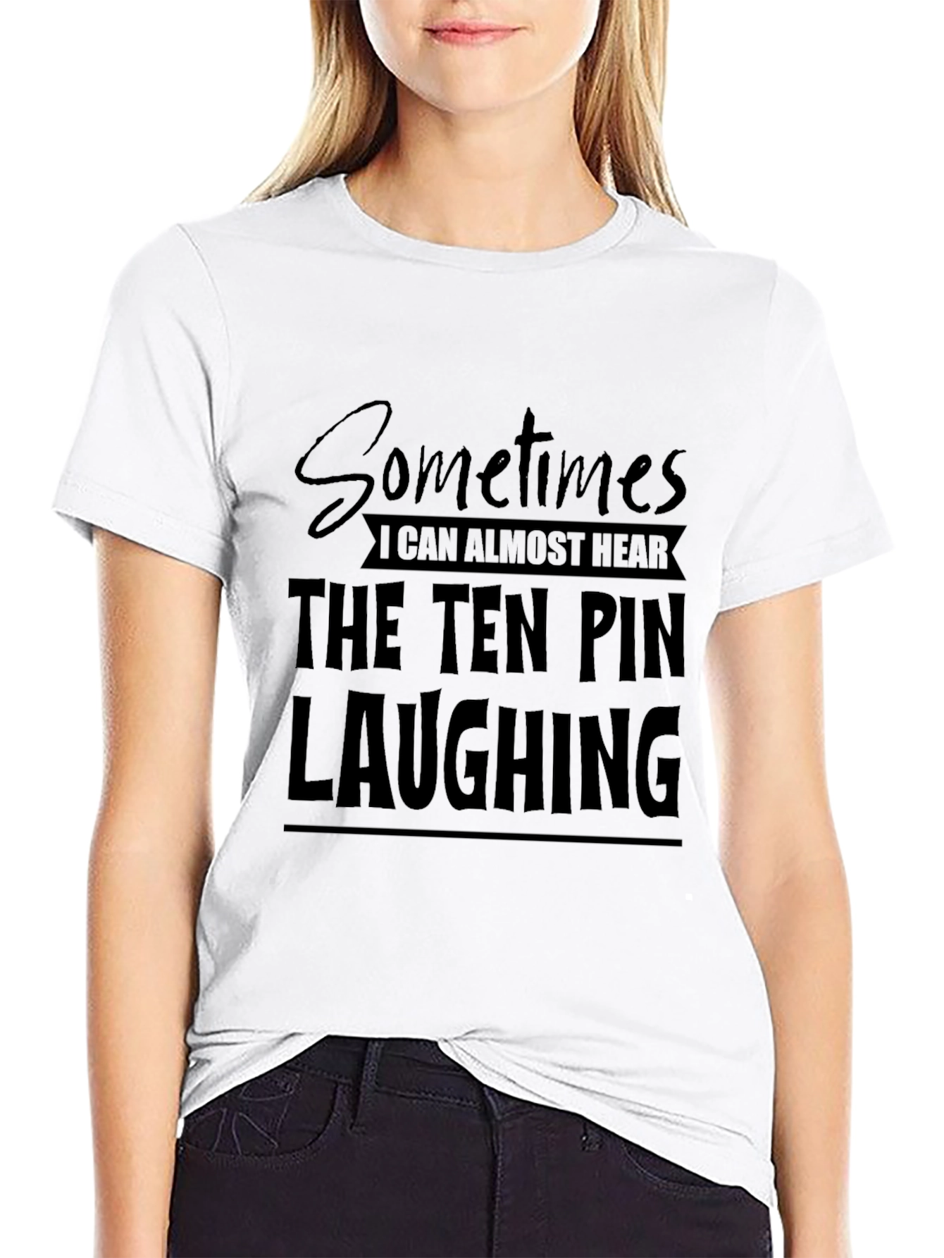 Bowling Humor T-Shirt - Ten Pin Laughing