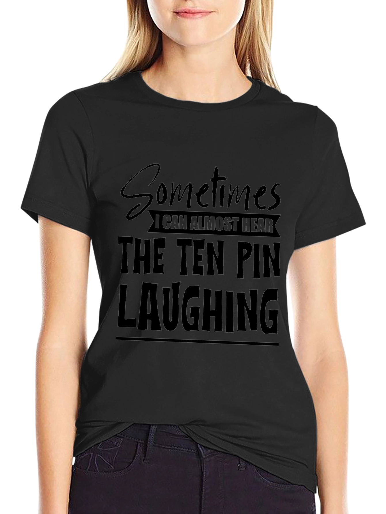 Bowling Humor T-Shirt - Ten Pin Laughing