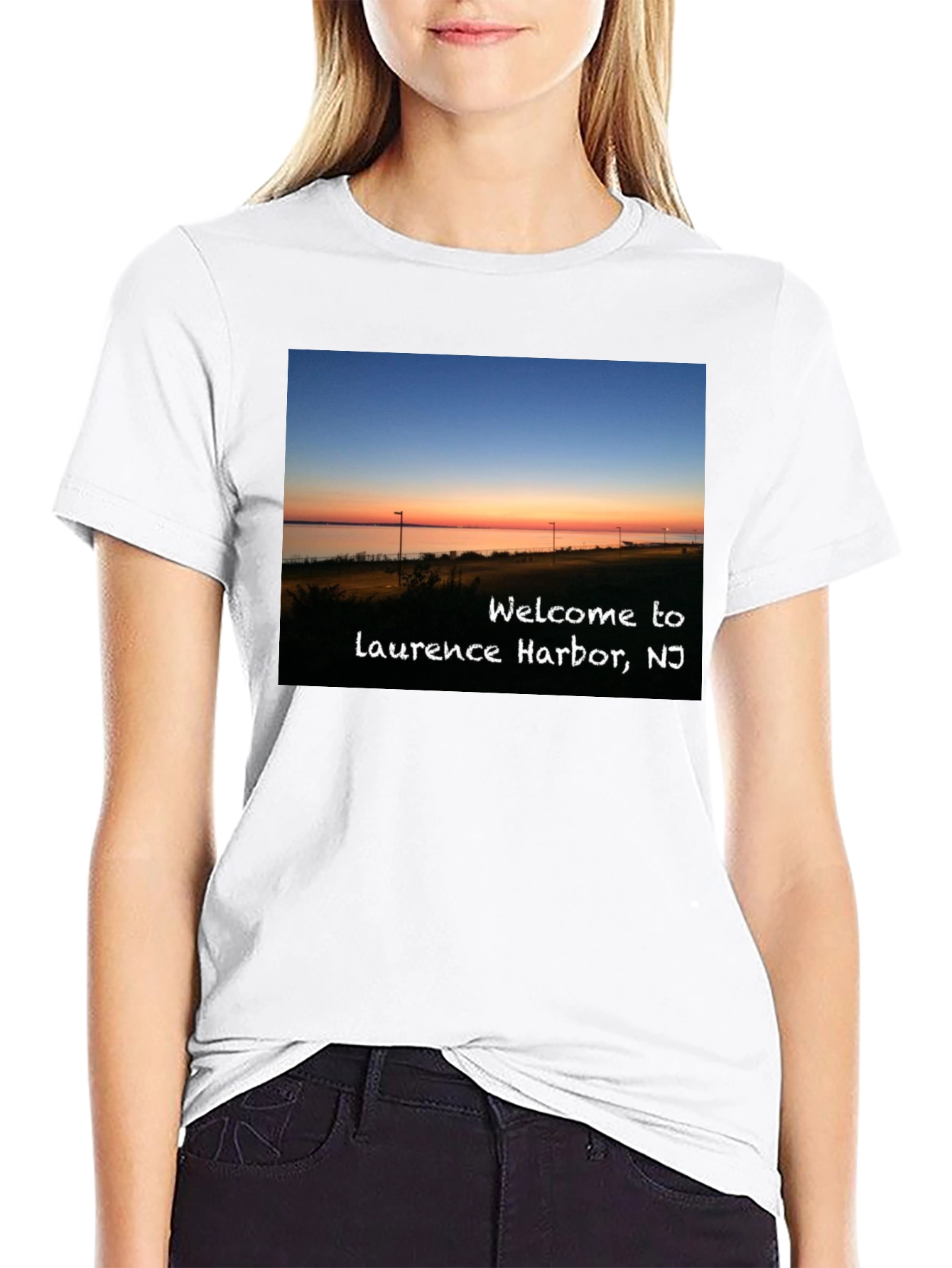 Laurence Harbor NJ Sunset Graphic T-Shirt