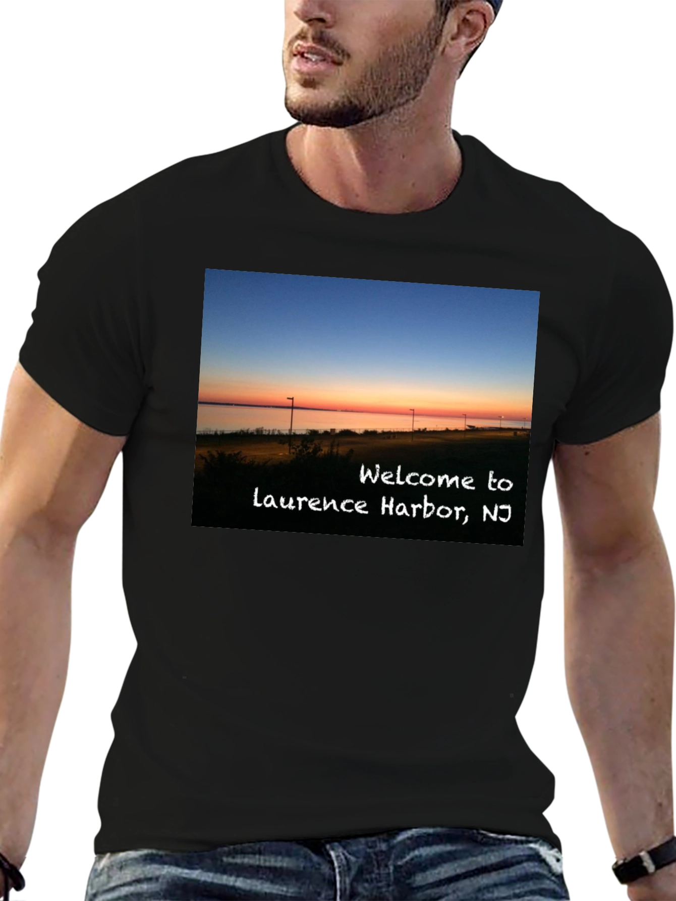 Laurence Harbor NJ Sunset Graphic T-Shirt